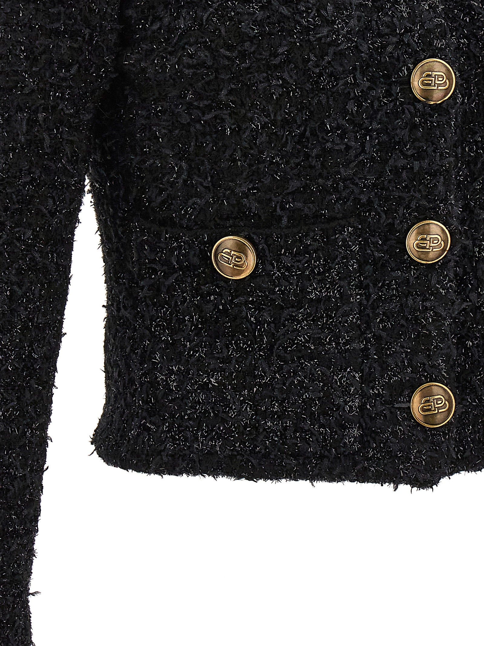 Balenciaga Cropped Tweed Cardigan