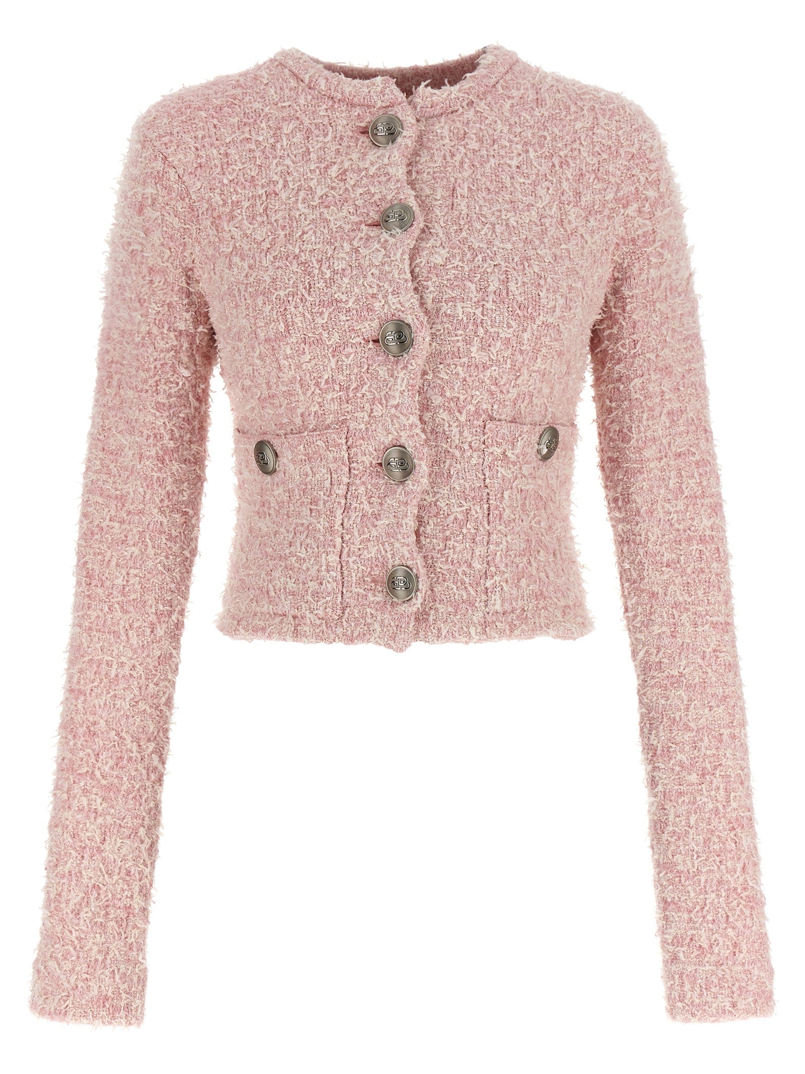 Balenciaga Cropped Tweed Cardigan