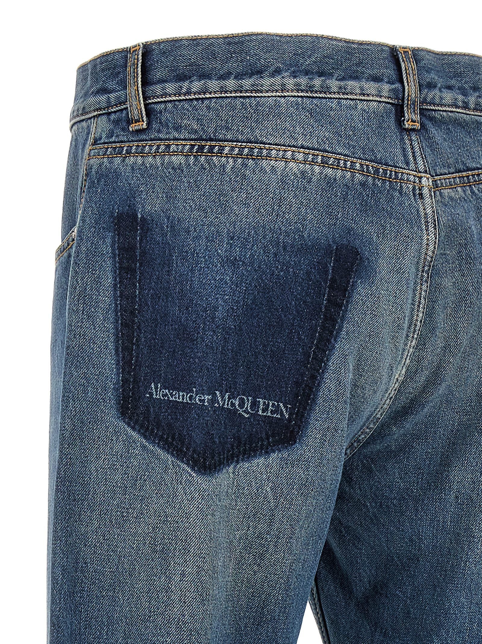 Mcqueen Trompe L'Oeil Pocket Jeans