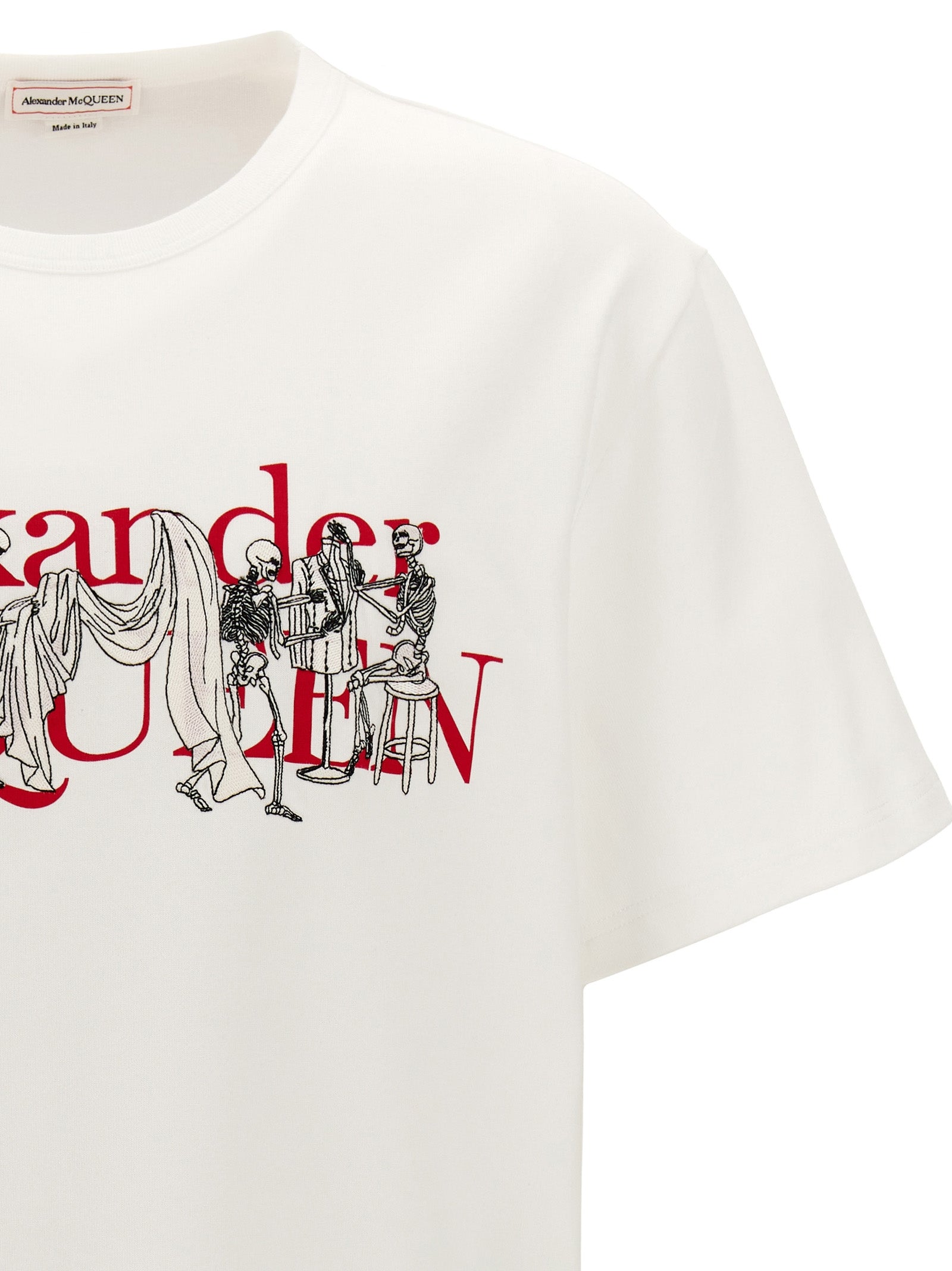 Alexander Mcqueen Embroidery Logo Print T-Shirt