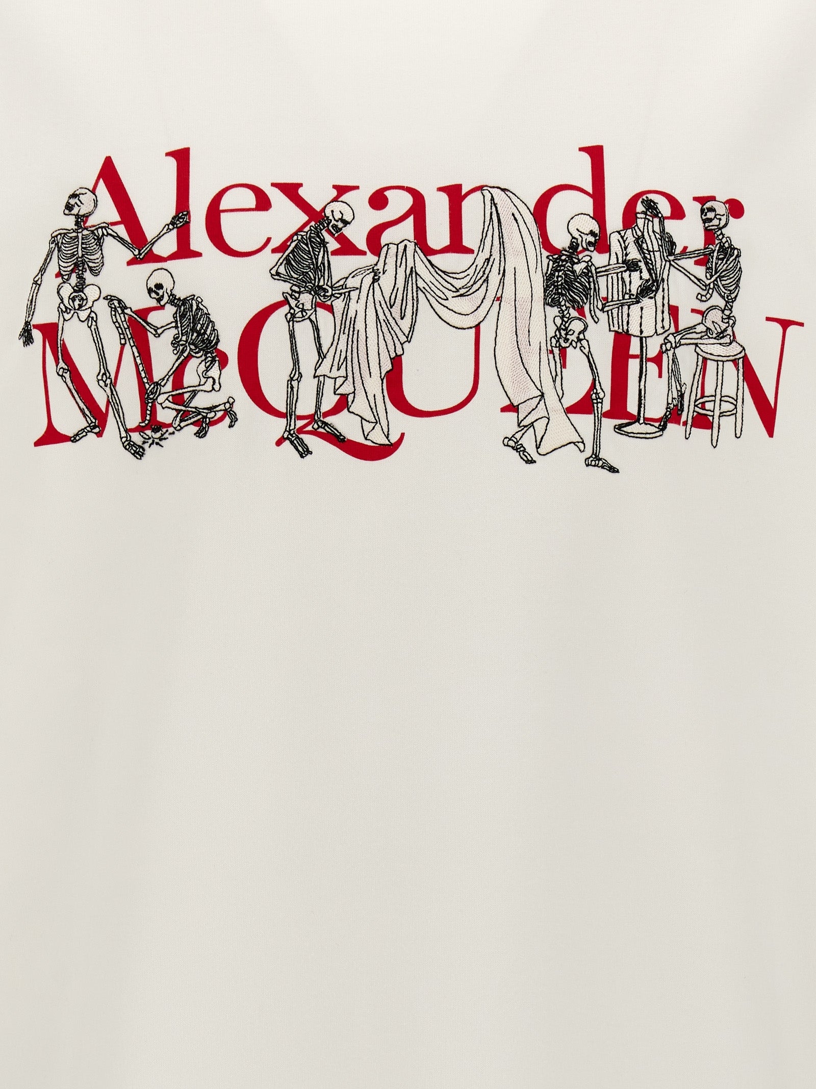 Alexander Mcqueen Embroidery Logo Print T-Shirt