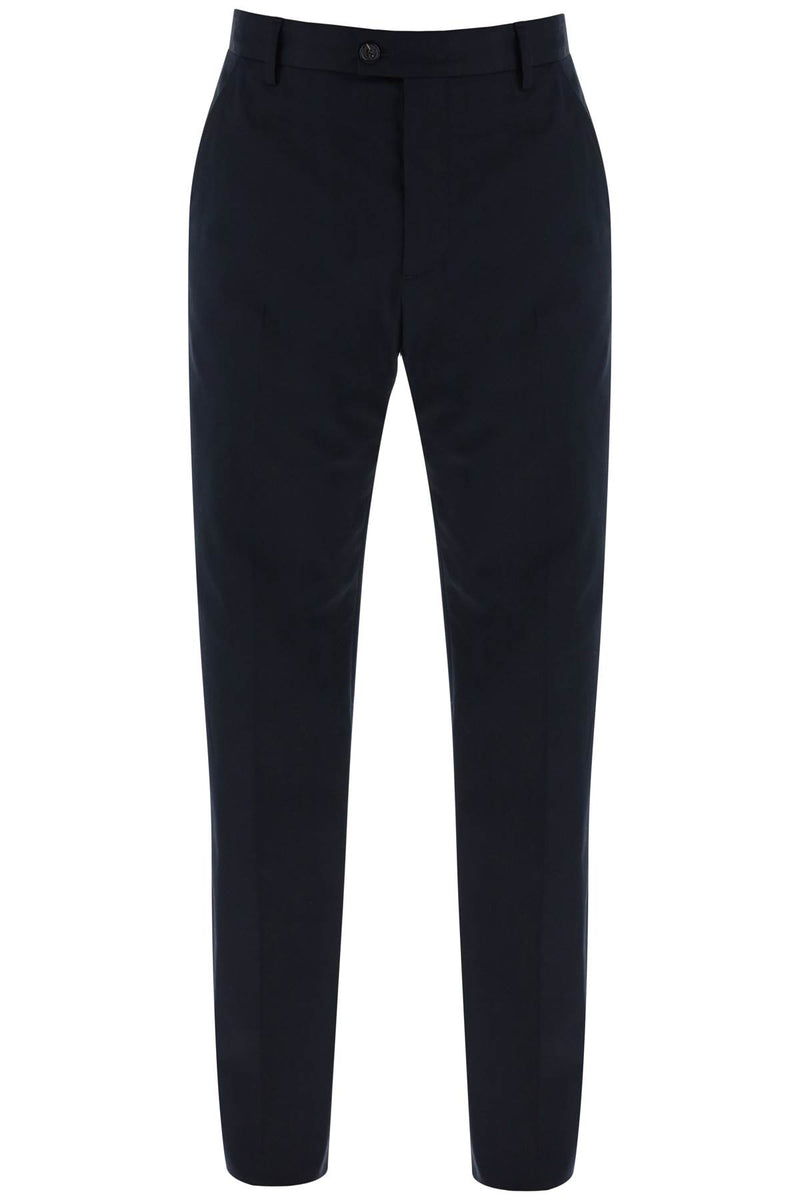 Alexander McQueen Chino Pants With Logo Lettering On The Blue