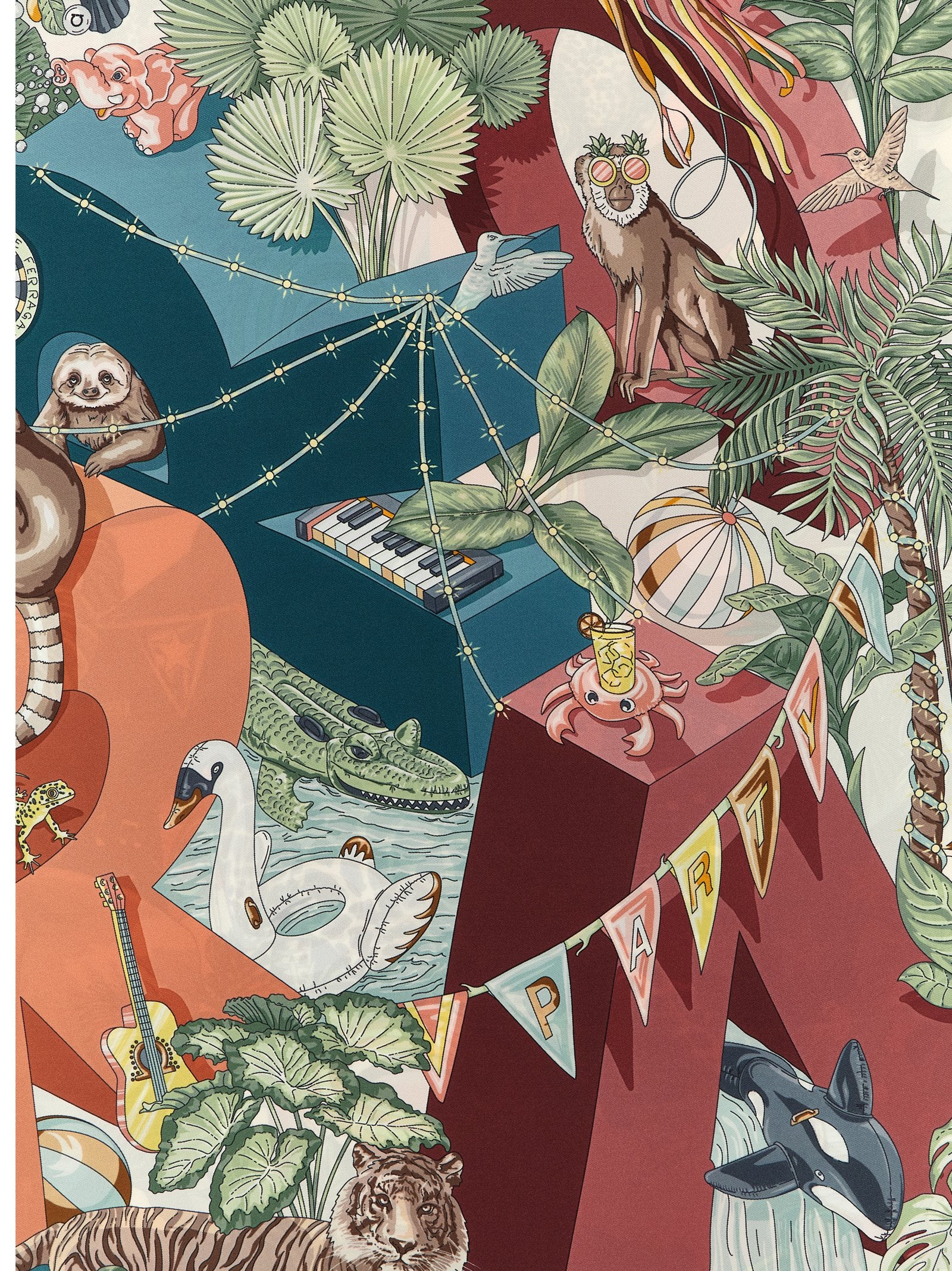 Ferragamo 'Jungle Party' Scarf