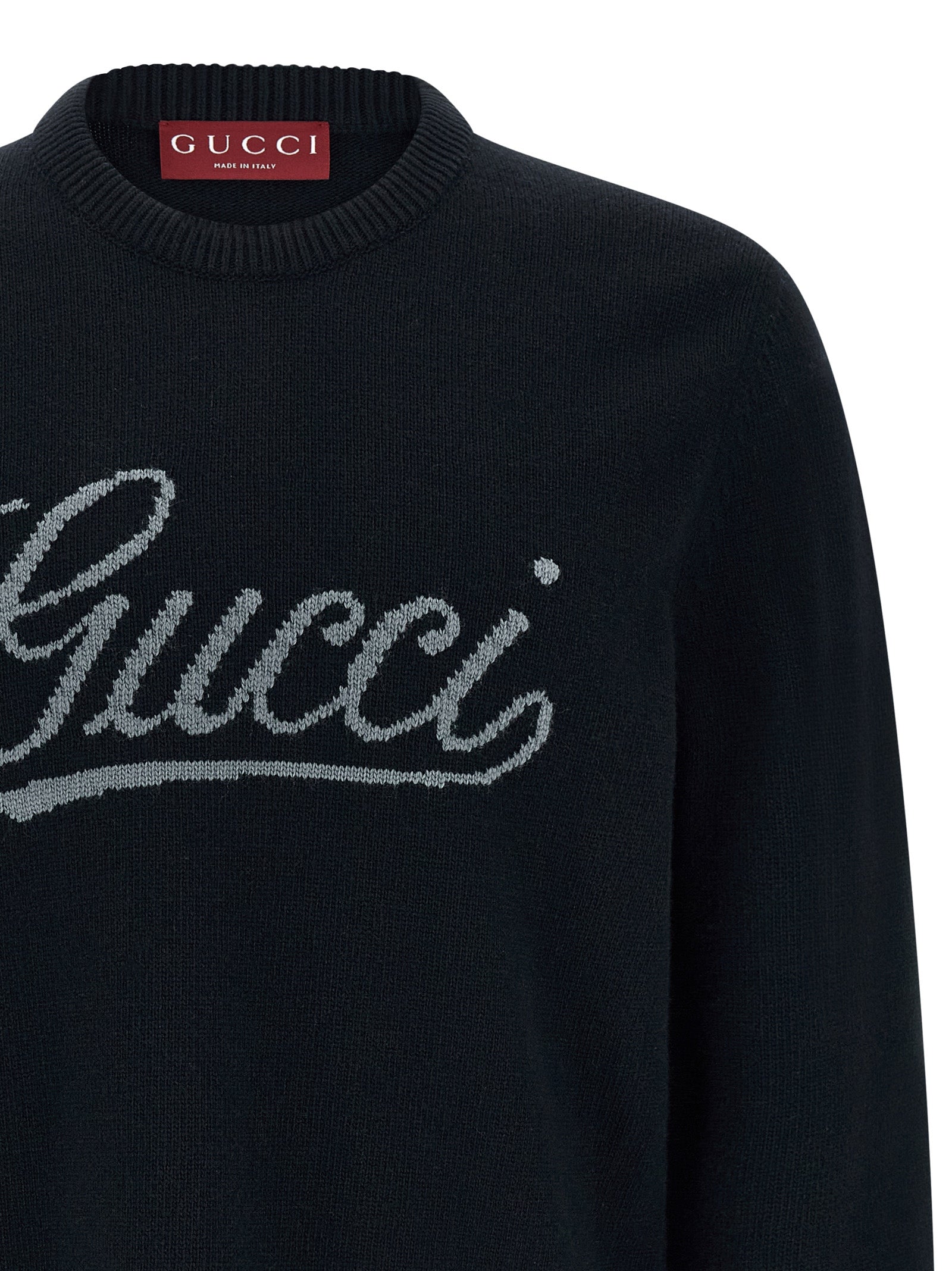 Gucci Gucci Logo Intarsia Sweater