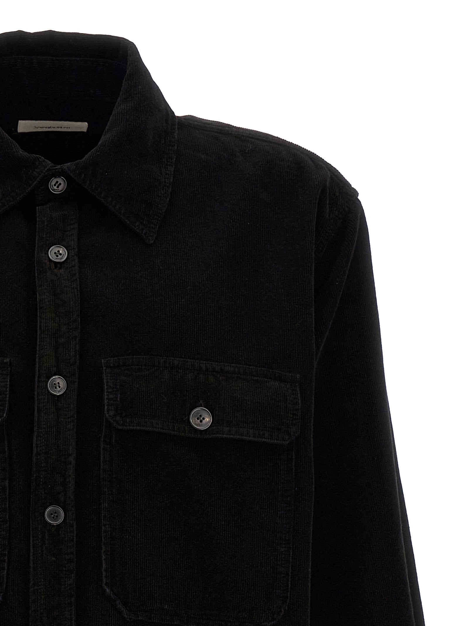 Saint Laurent Ribbed Velvet Shirt