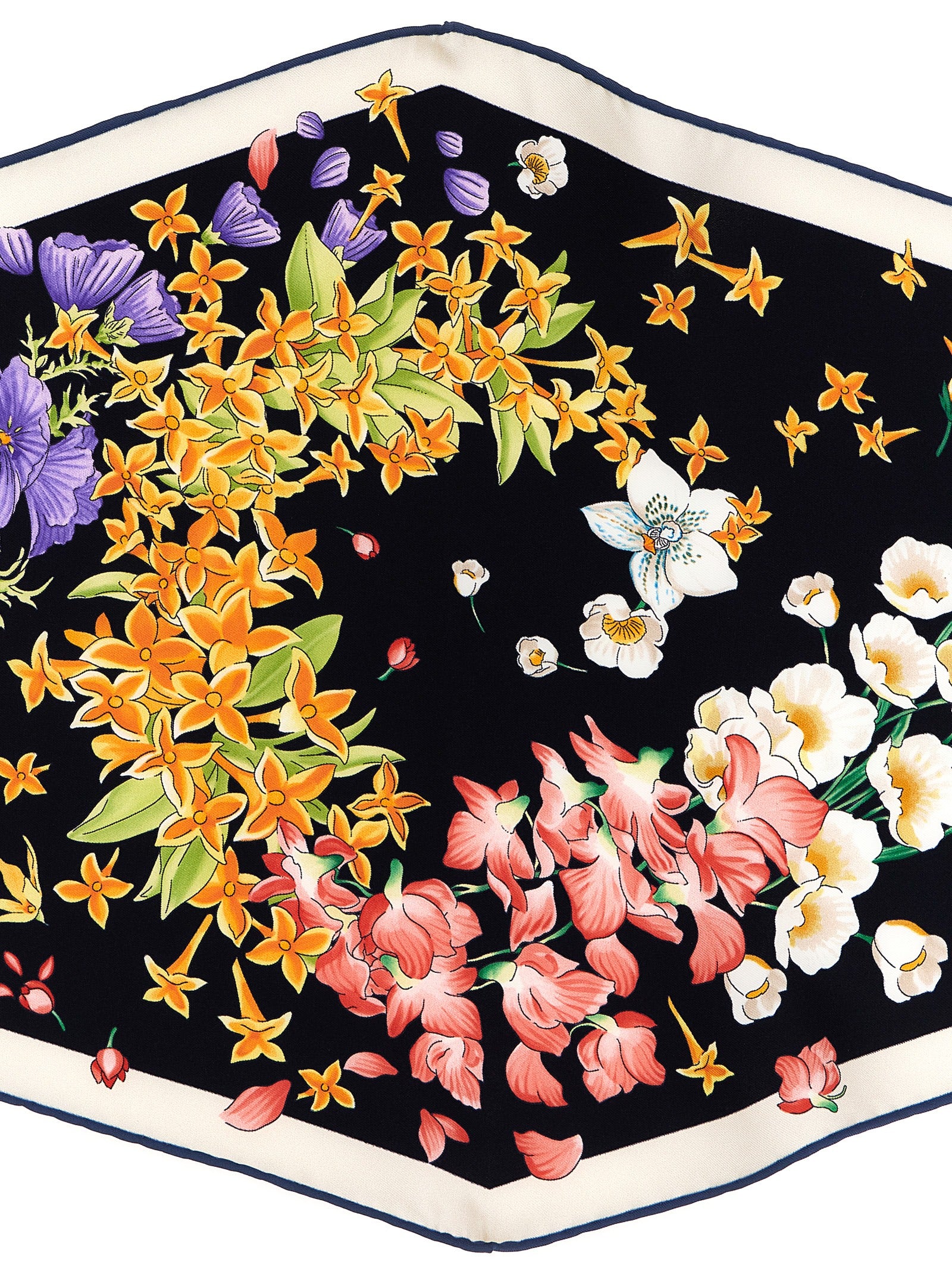 Ferragamo 'Primavera' Print Diamond Scarf