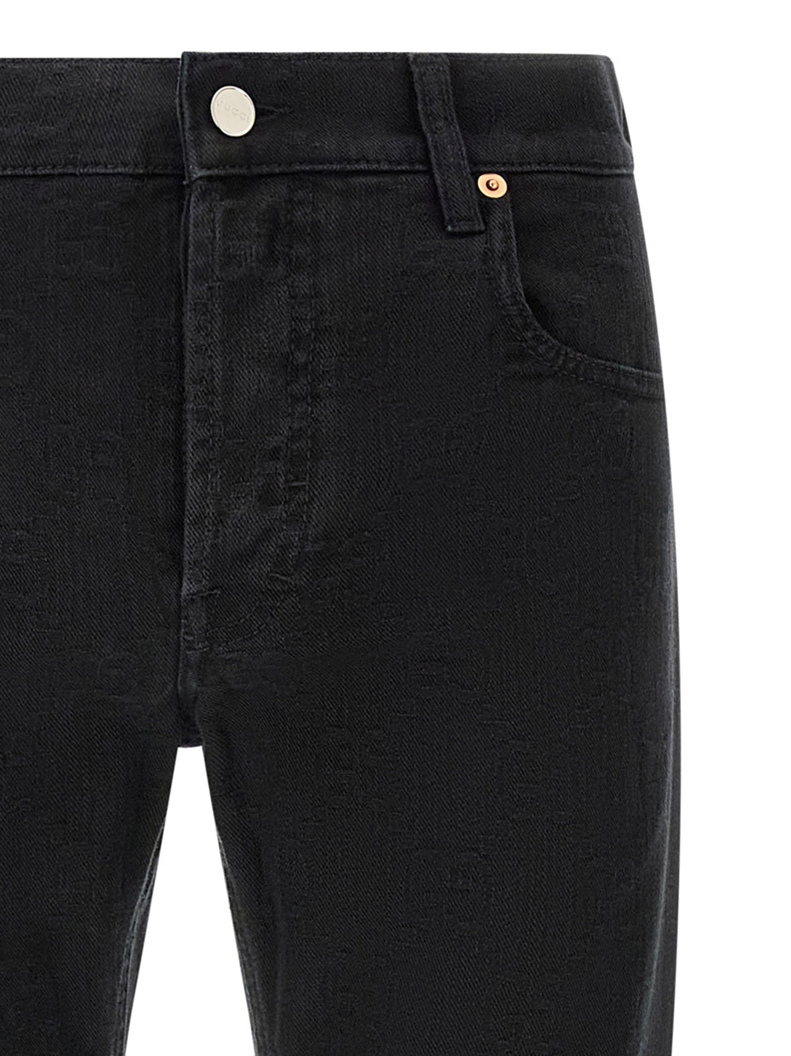 Gucci Gg Jacquard Denim Jeans