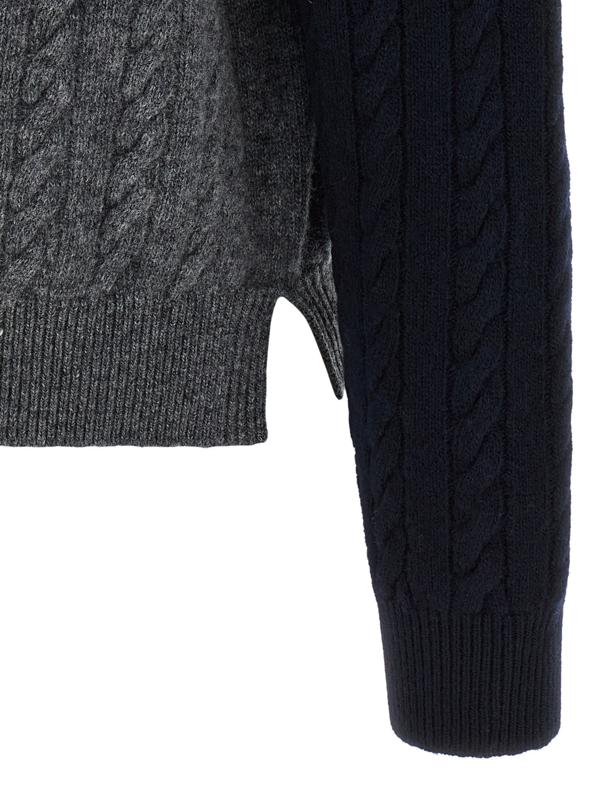 Ferragamo Color Block Braid Sweater