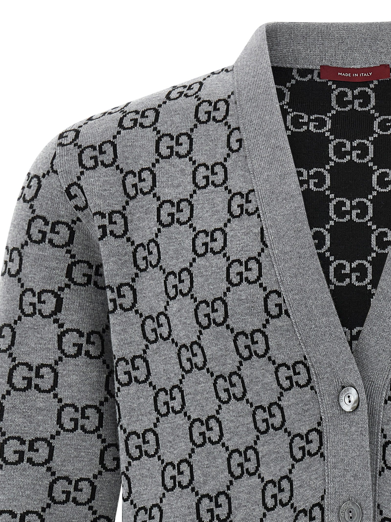 Gucci Gg Jacquard Reversible Cardigan