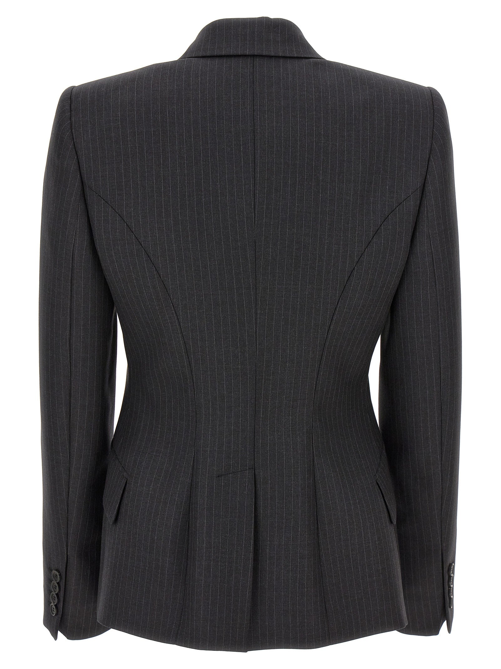 Alexander Mcqueen Single-Breasted Pinstripe Blazer