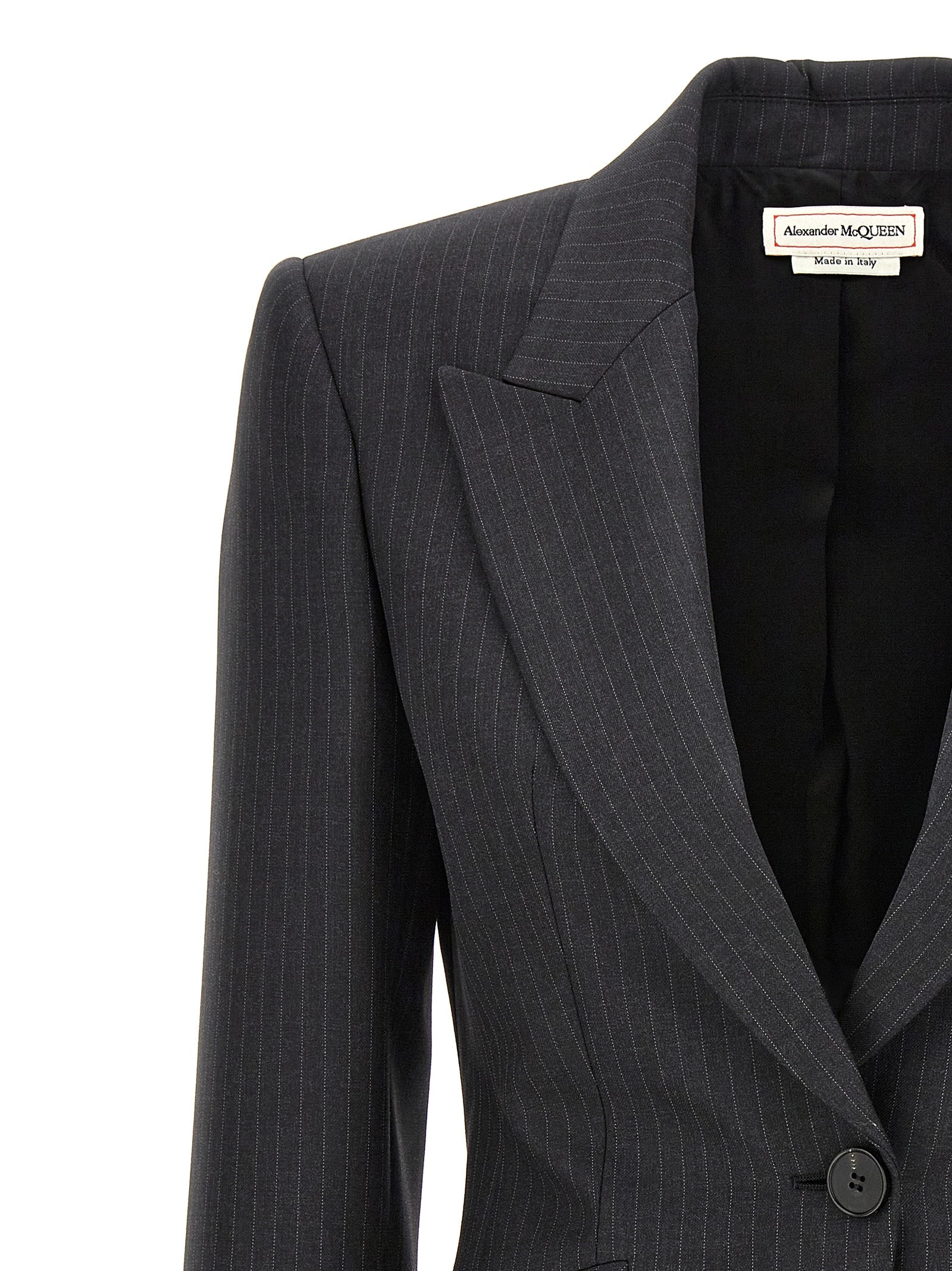 Alexander Mcqueen Single-Breasted Pinstripe Blazer