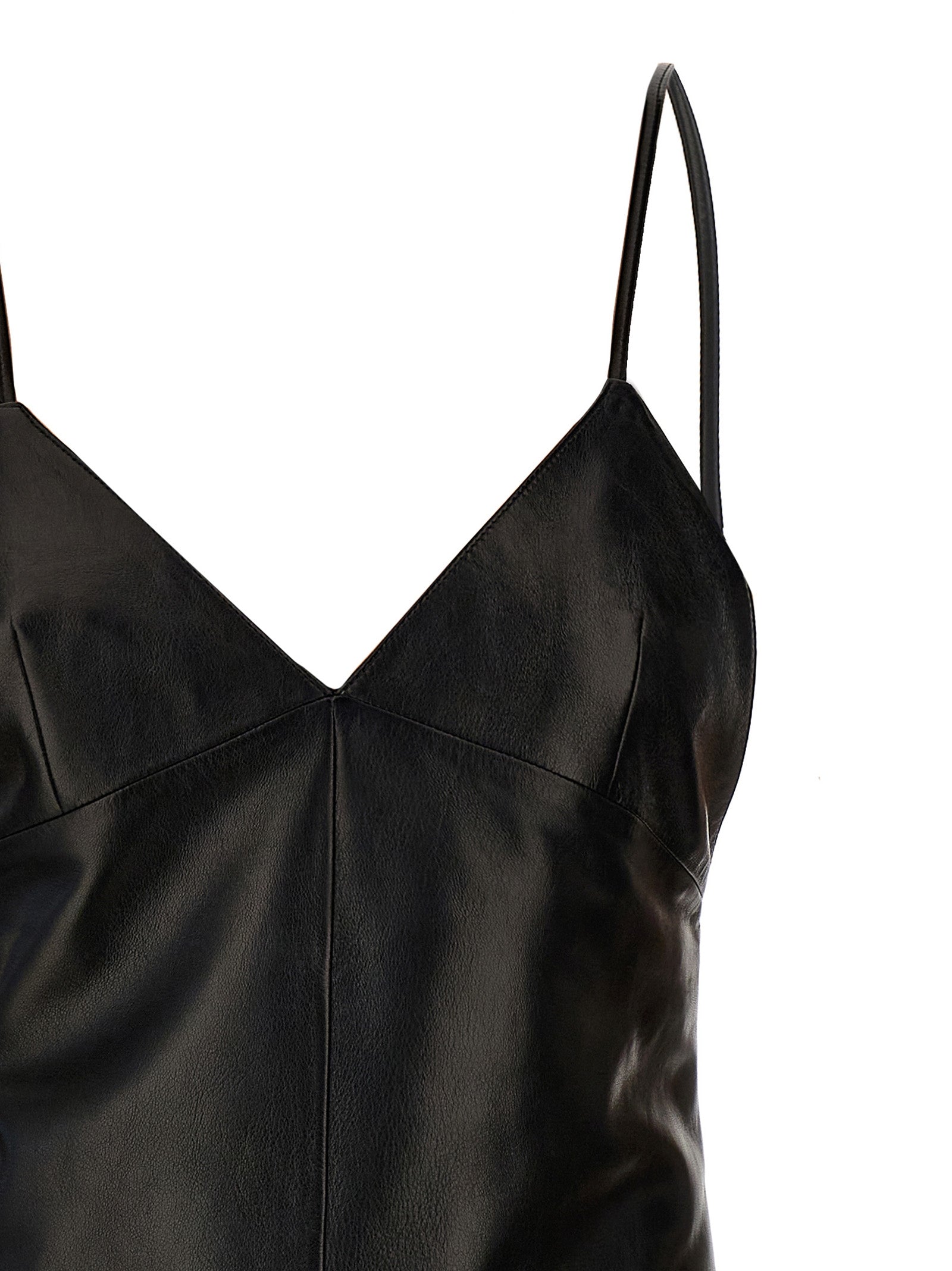 Saint Laurent Leather Slip Dress