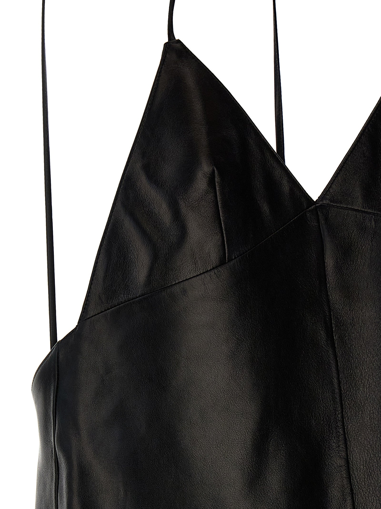 Saint Laurent Leather Slip Dress