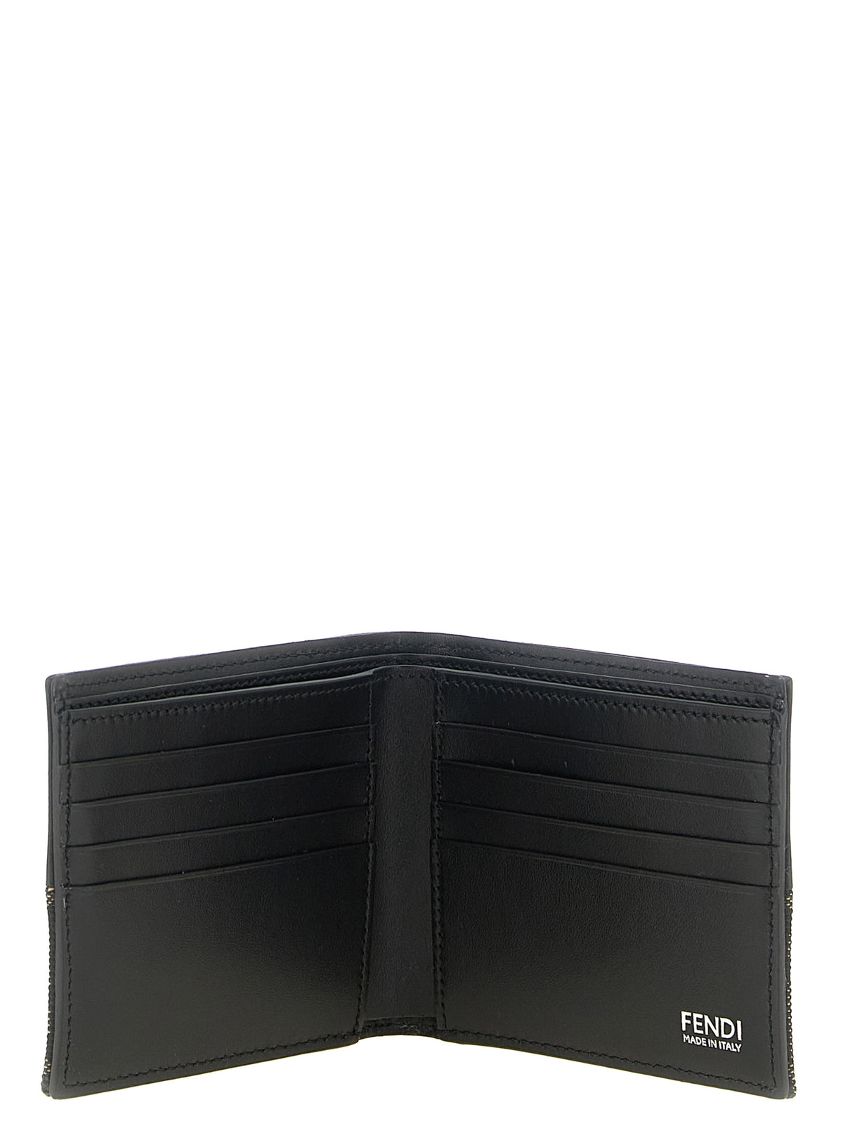 Fendi Two-Color Ff Jacquard Wallet