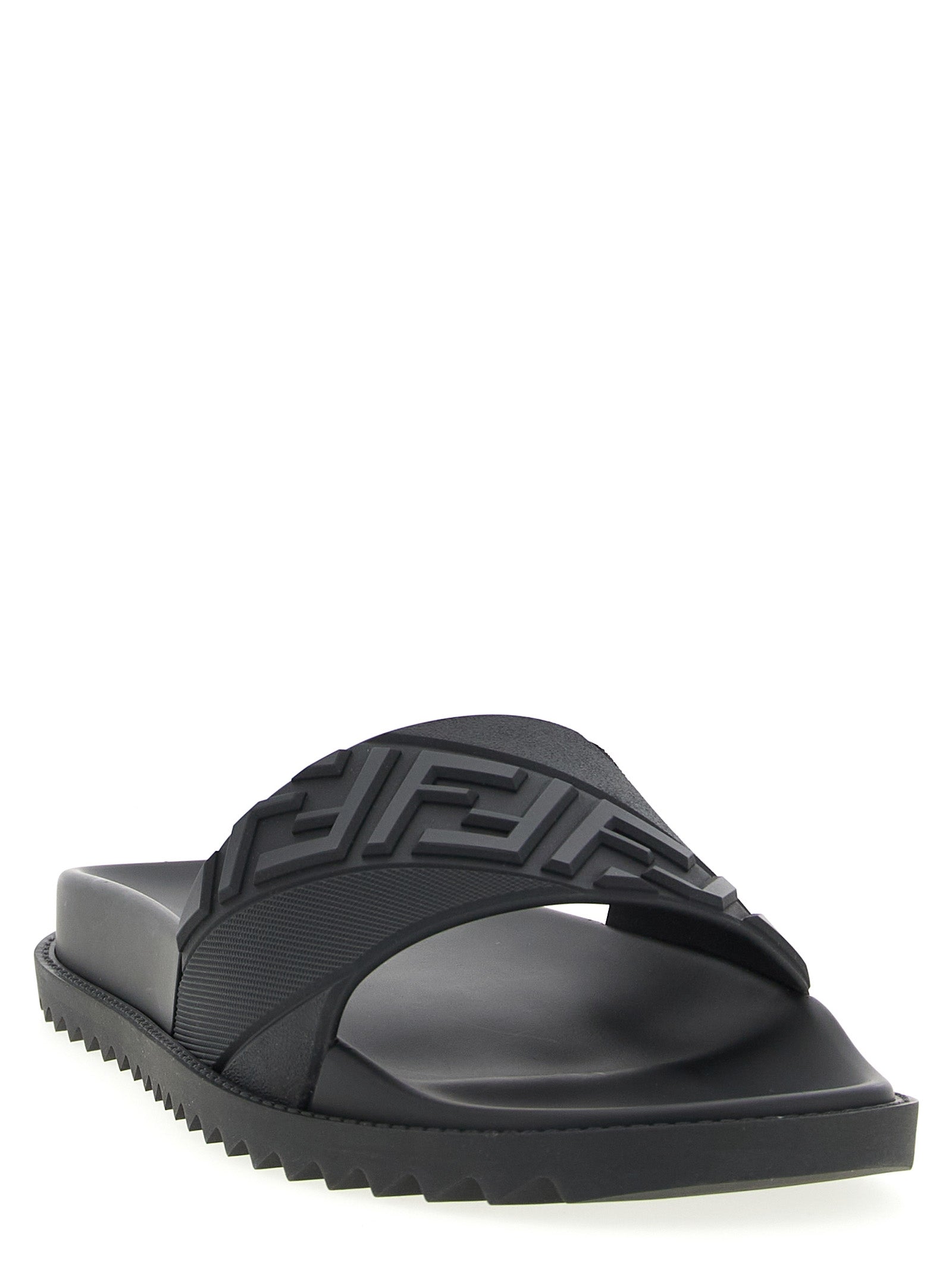 Fendi Logo Band Slides