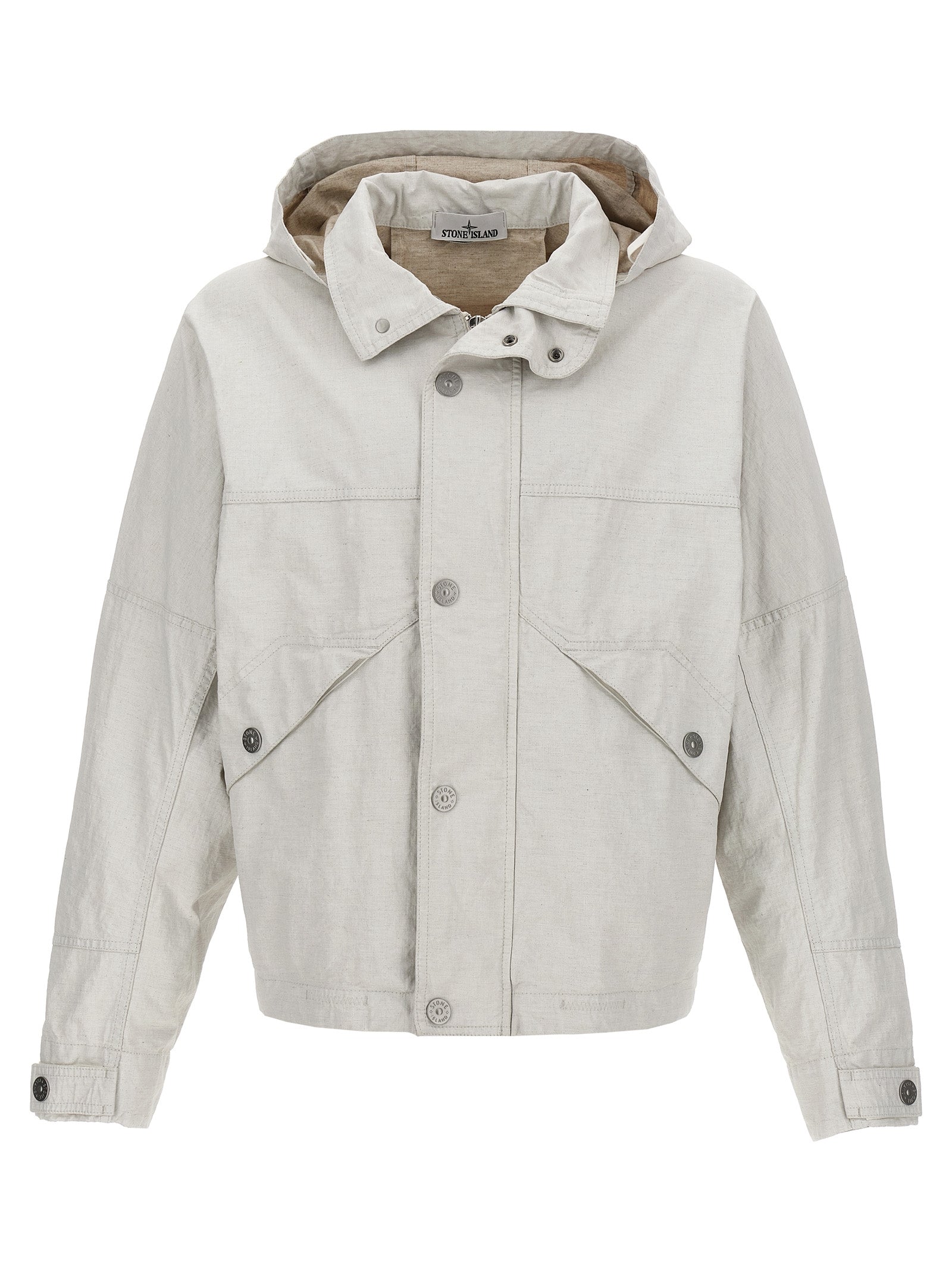 Stone Island 'Raw Plated Linen S.I. Marina' Jacket