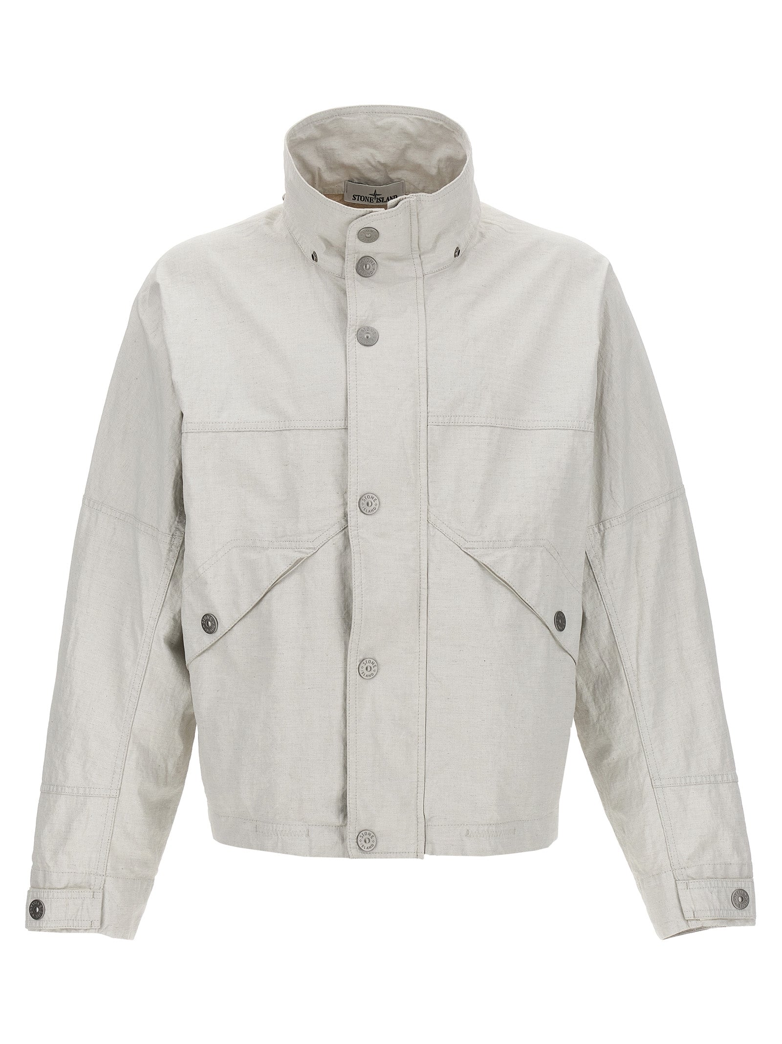 Stone Island 'Raw Plated Linen S.I. Marina' Jacket