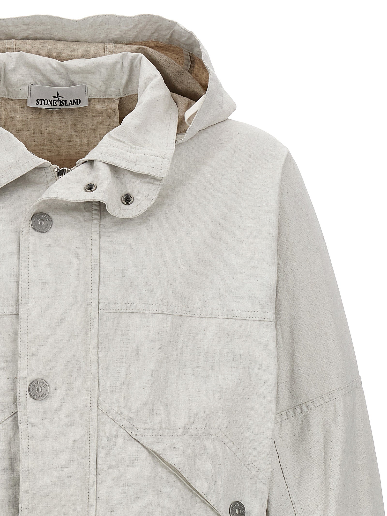 Stone Island 'Raw Plated Linen S.I. Marina' Jacket