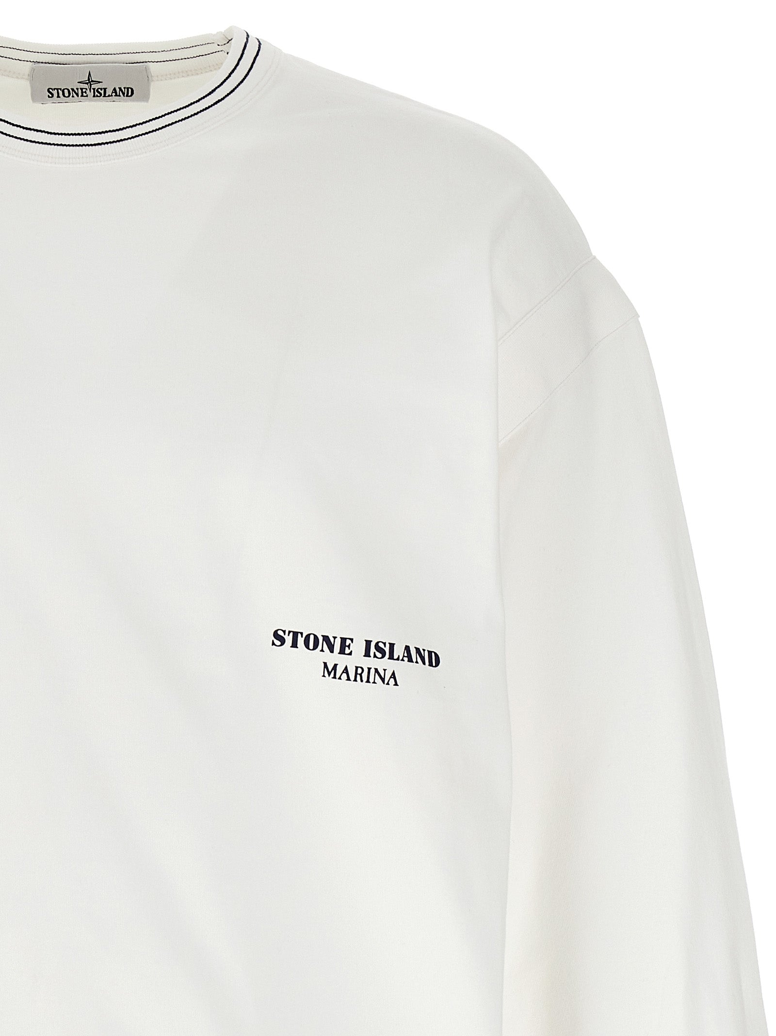 Stone Island Logo Print Sweatshirt