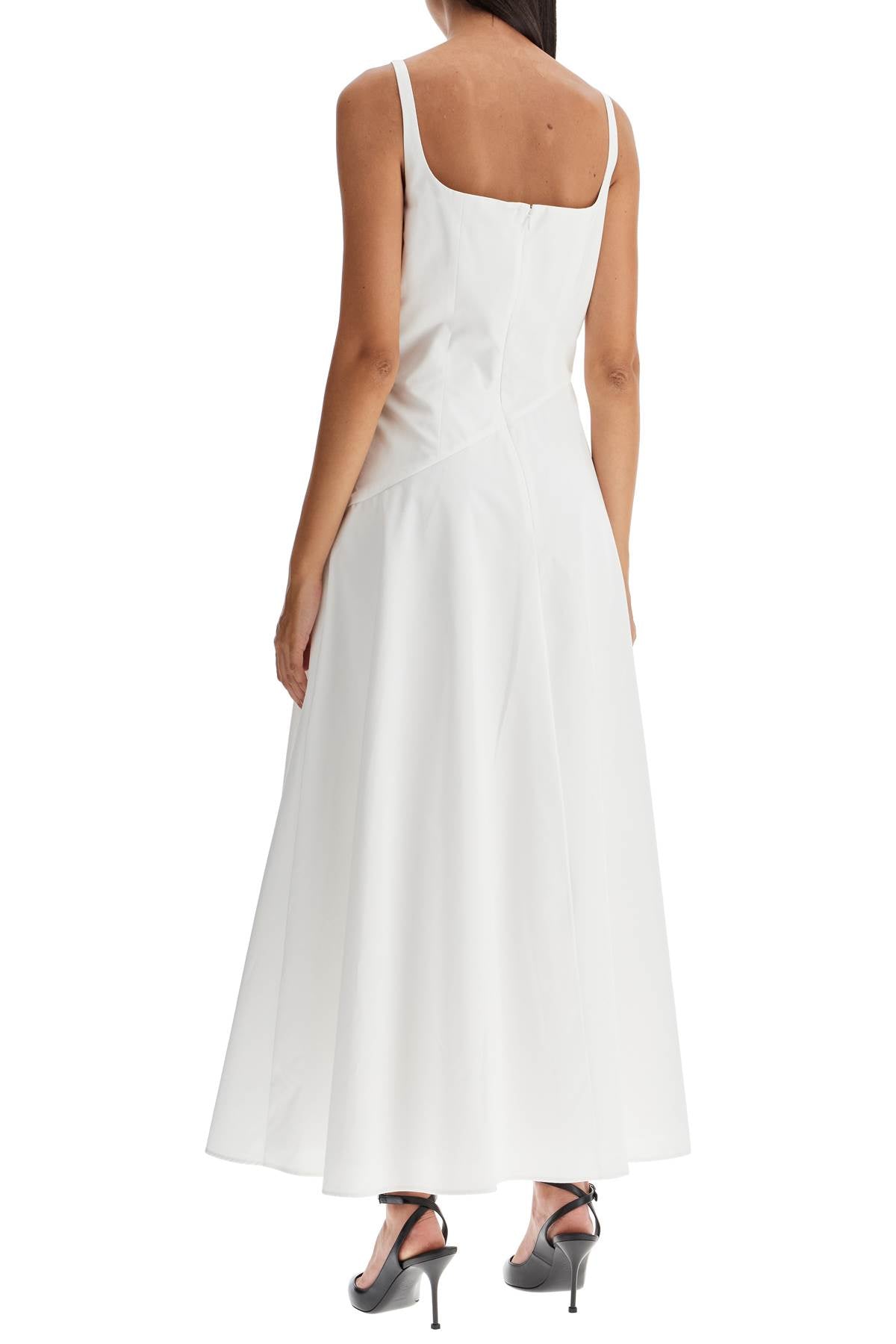 Alexander Mcqueen Midi Dress With Sweetheart Neckline