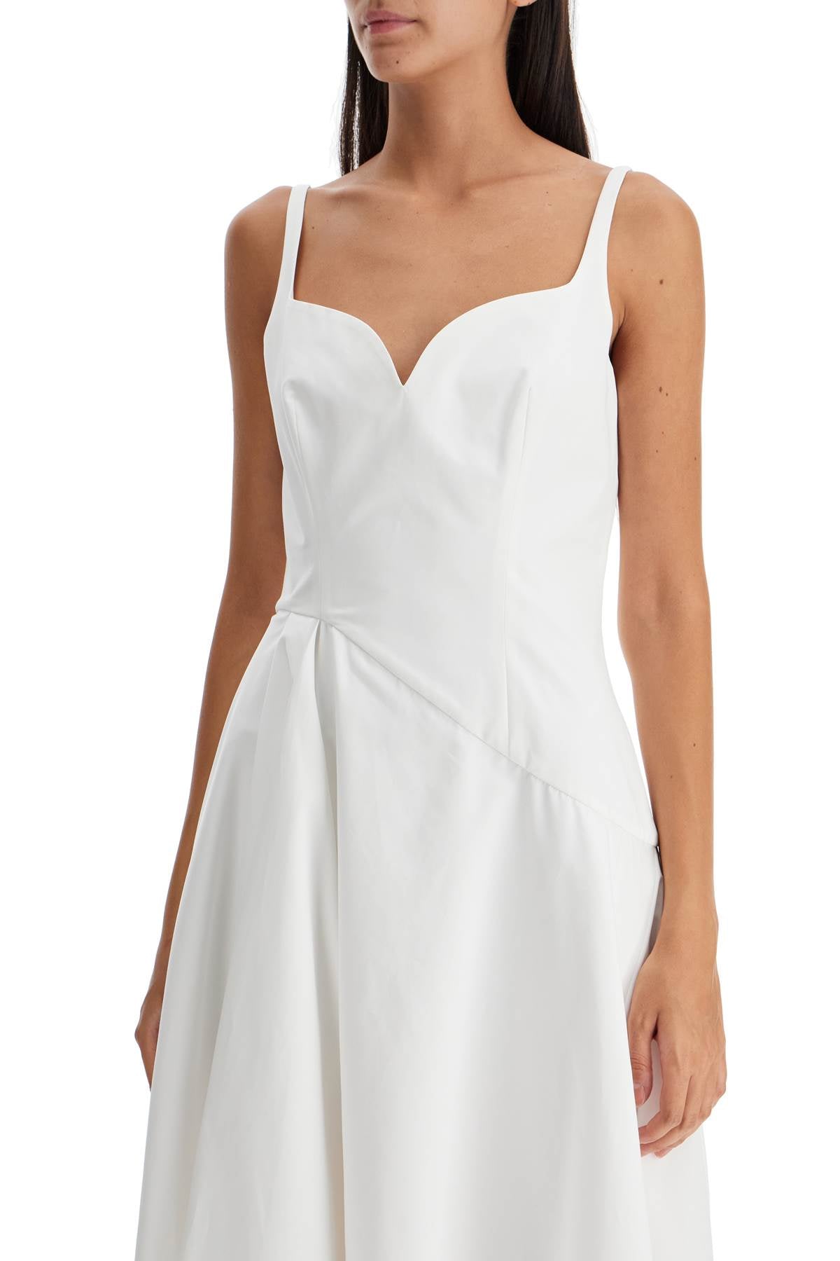 Alexander Mcqueen Midi Dress With Sweetheart Neckline