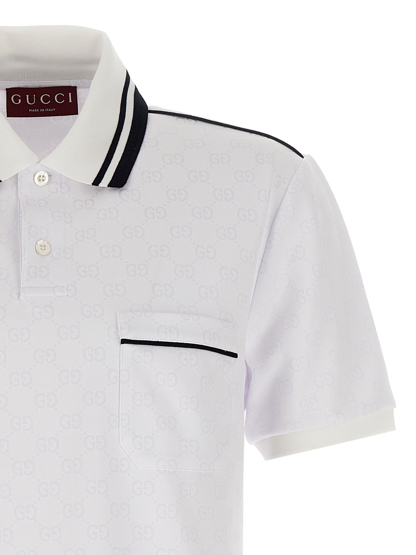 Gucci Gg Jacquard Polo Shirt