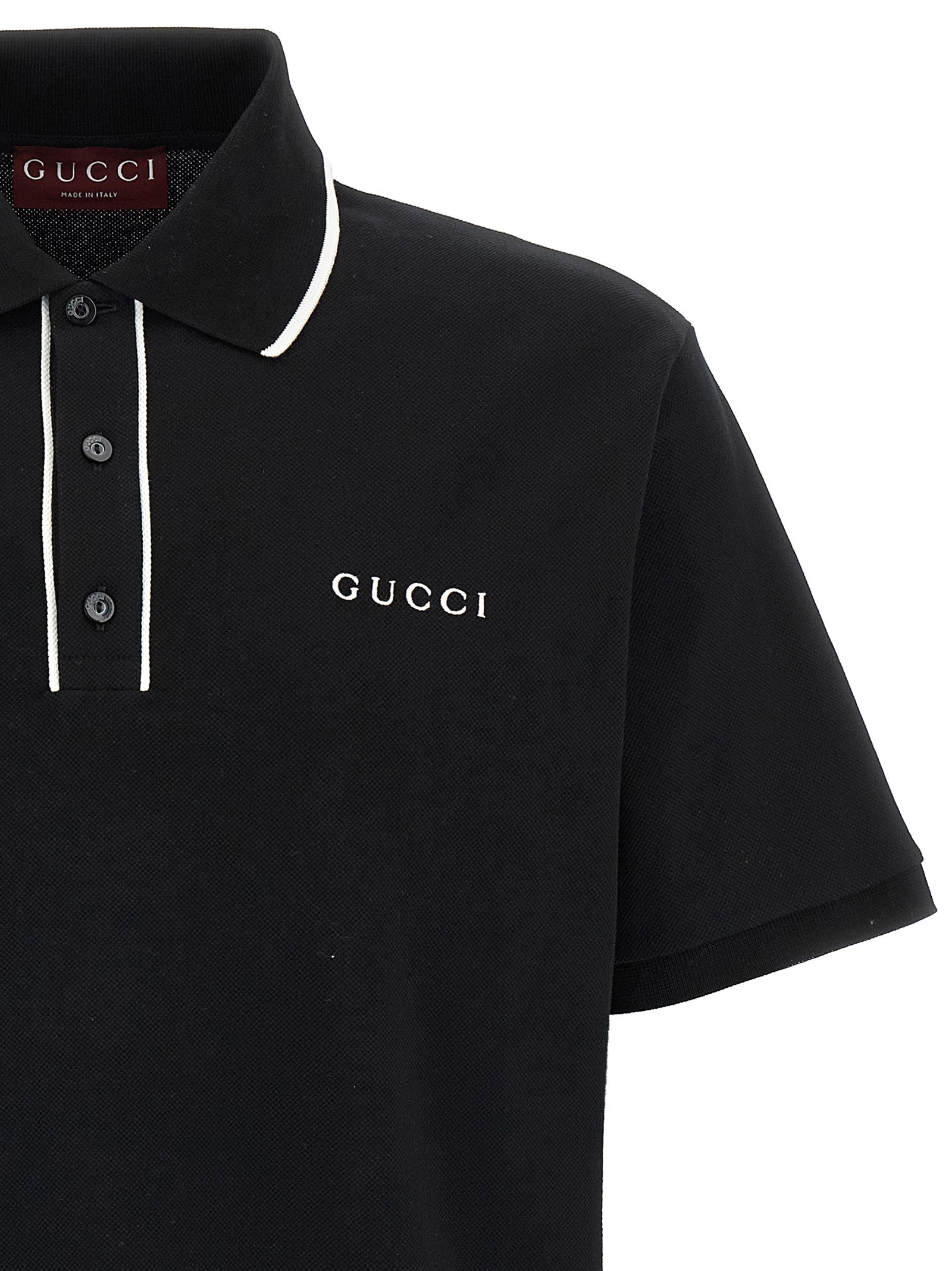 Gucci Logo Embroidery Polo Shirt