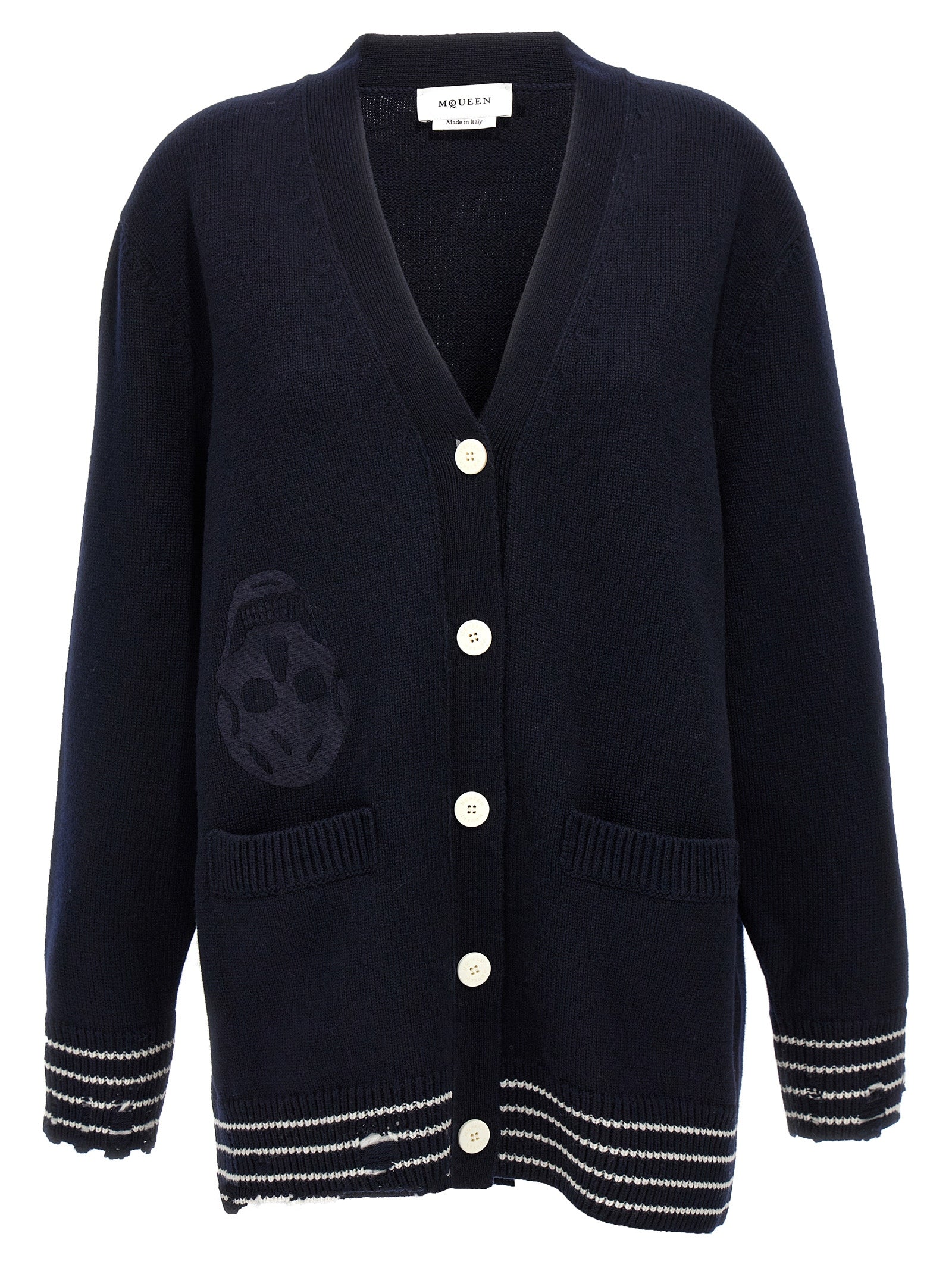 Alexander Mcqueen Inverted Skull Cardigan