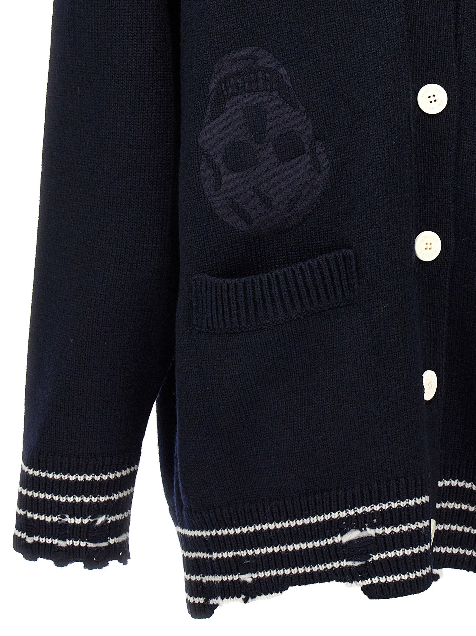 Alexander Mcqueen Inverted Skull Cardigan