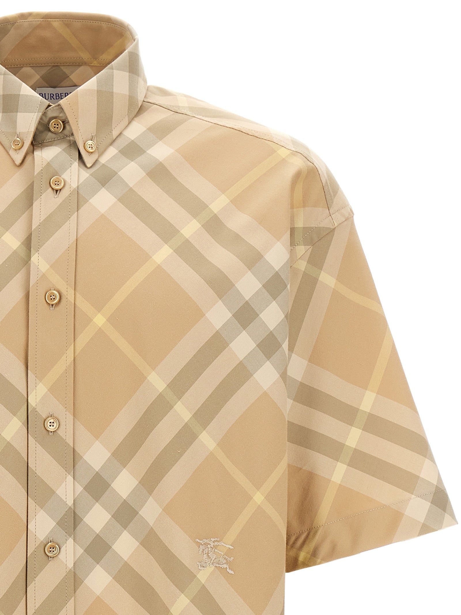 Burberry Logo Embroidery Check Shirt