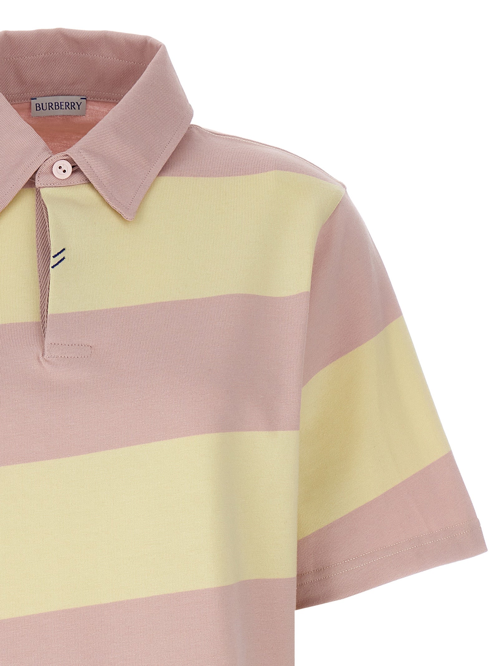 Burberry Logo Striped Polo Shirt