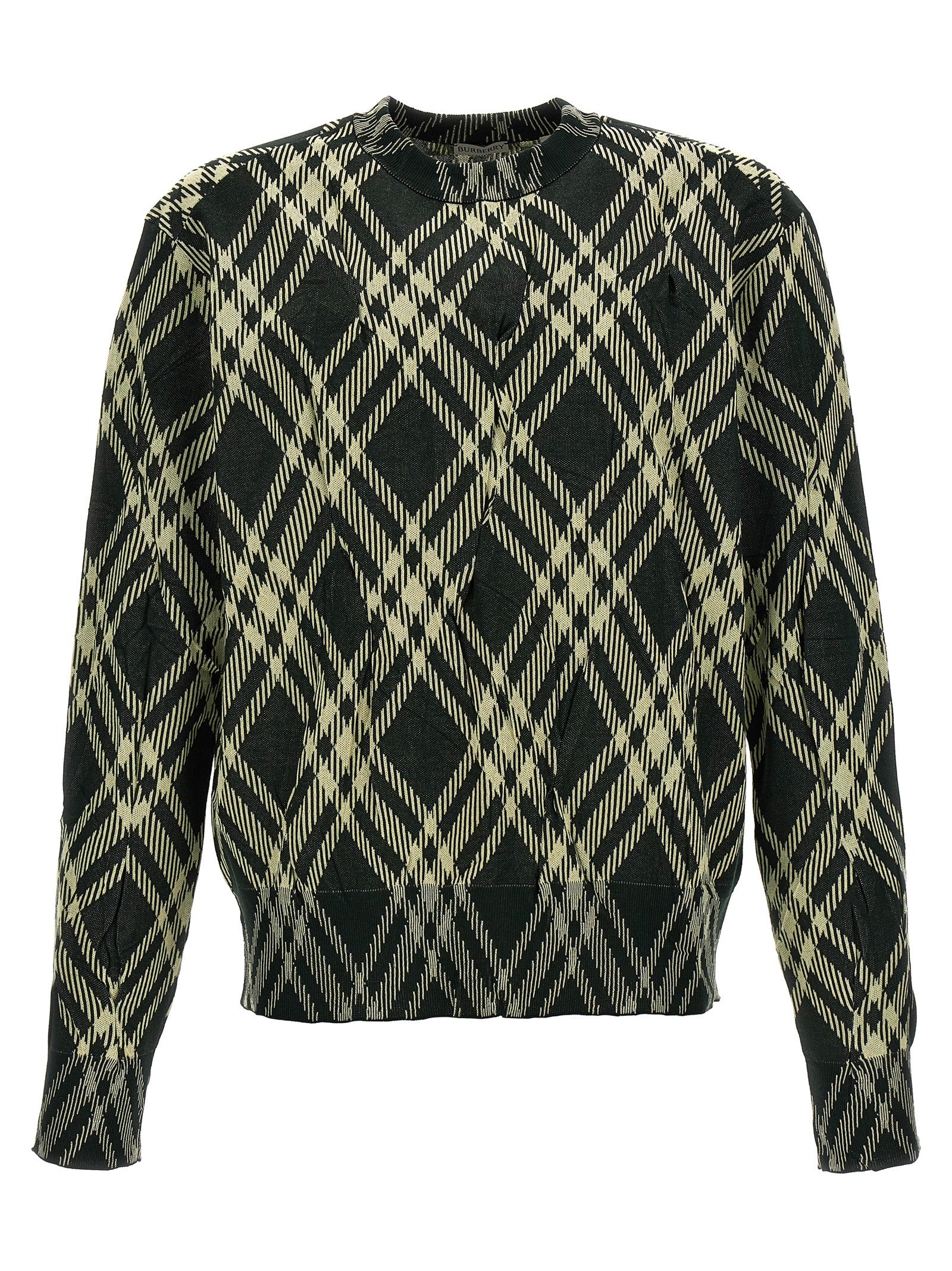 Burberry Check Crinkled Sweater