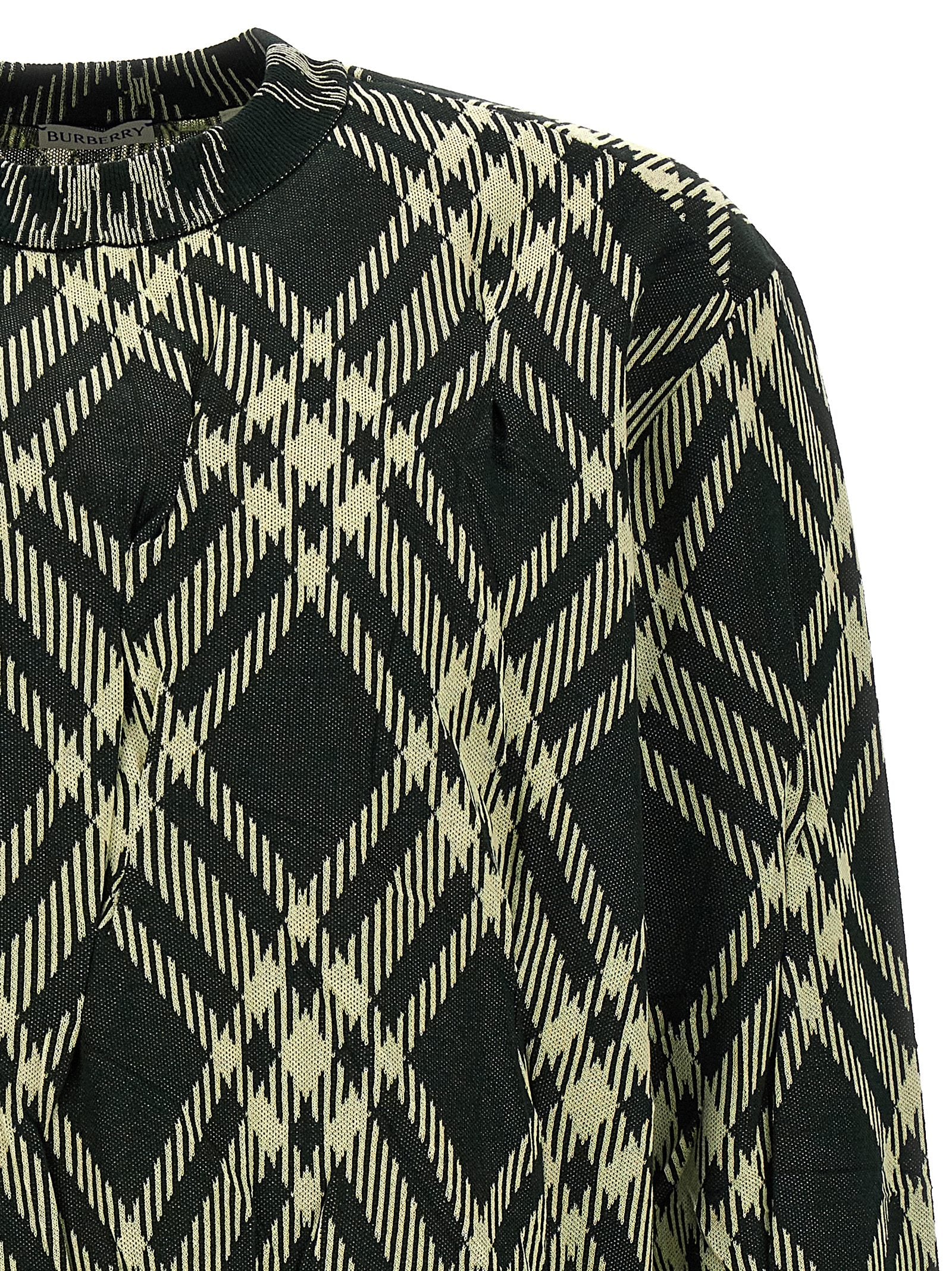 Burberry Check Crinkled Sweater