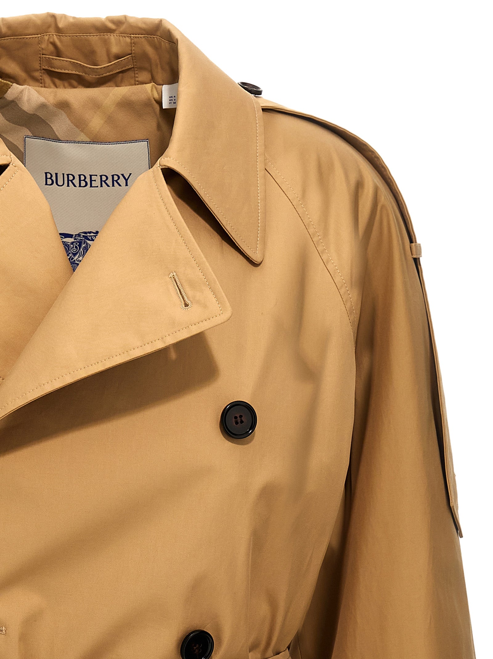 Burberry Double-Breasted Short Trench Coat