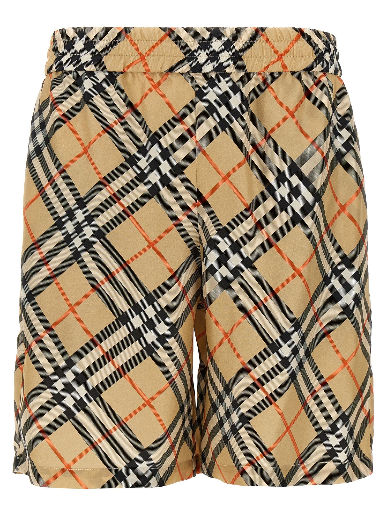 Burberry Check Silk Bermuda Shorts