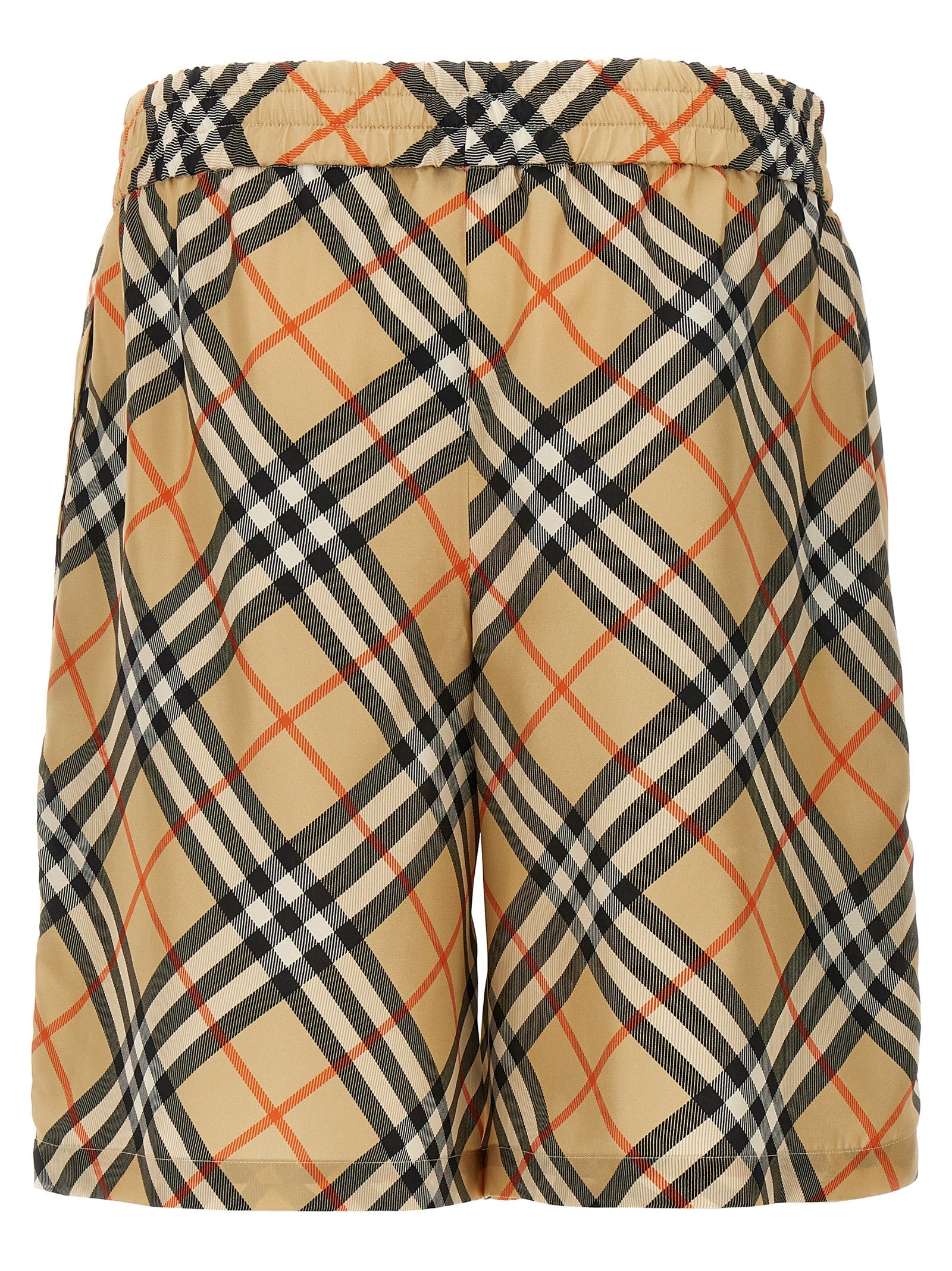 Burberry Check Silk Bermuda Shorts