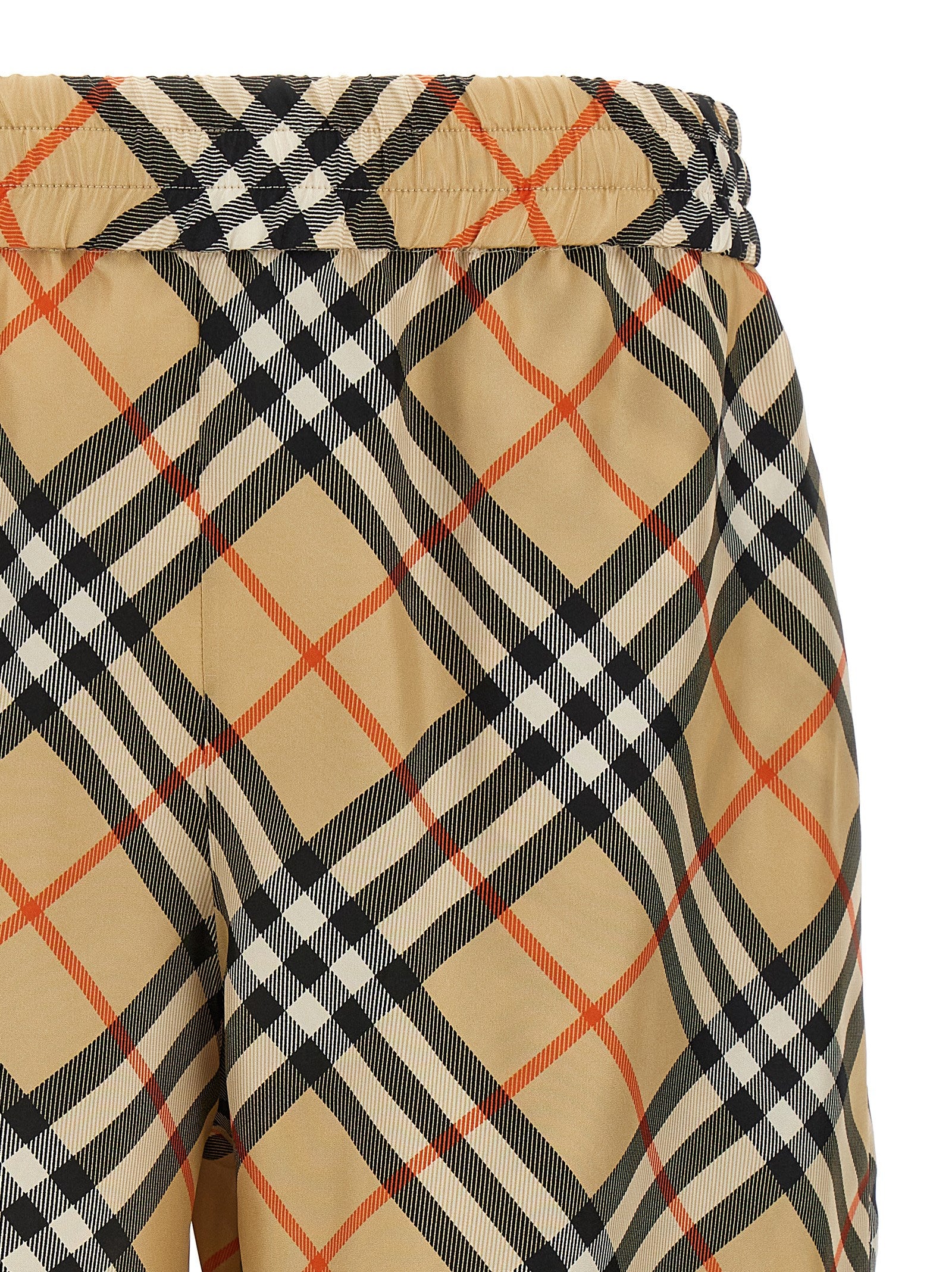 Burberry Check Silk Bermuda Shorts