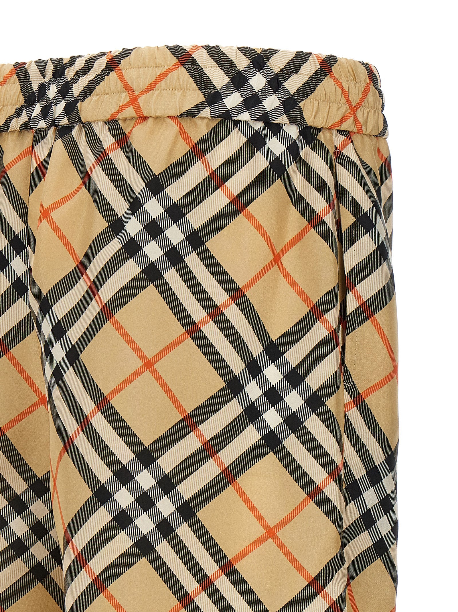 Burberry Check Silk Bermuda Shorts