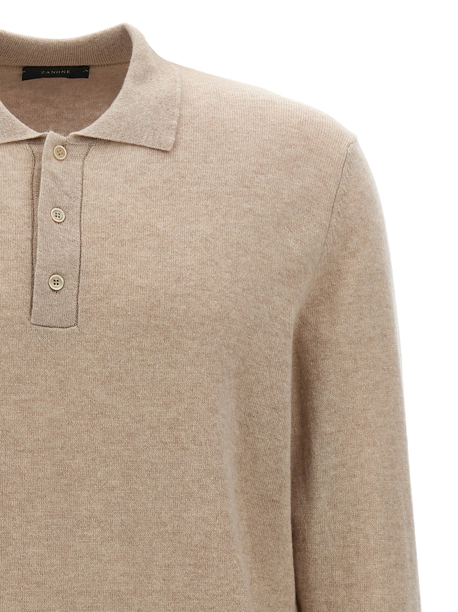 Zanone Cashmere Wool Polo Shirt