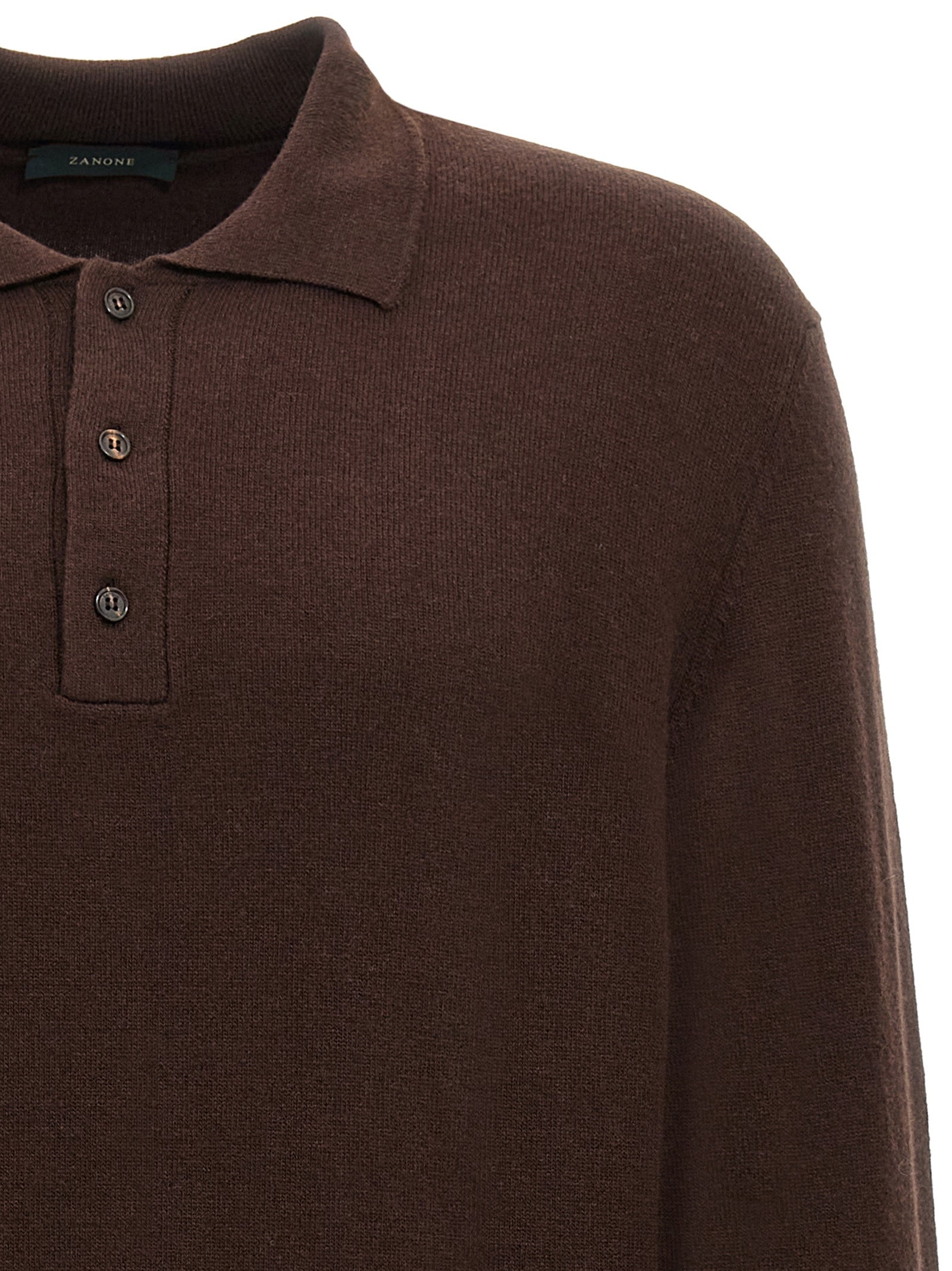 Zanone Cashmere Wool Polo Shirt