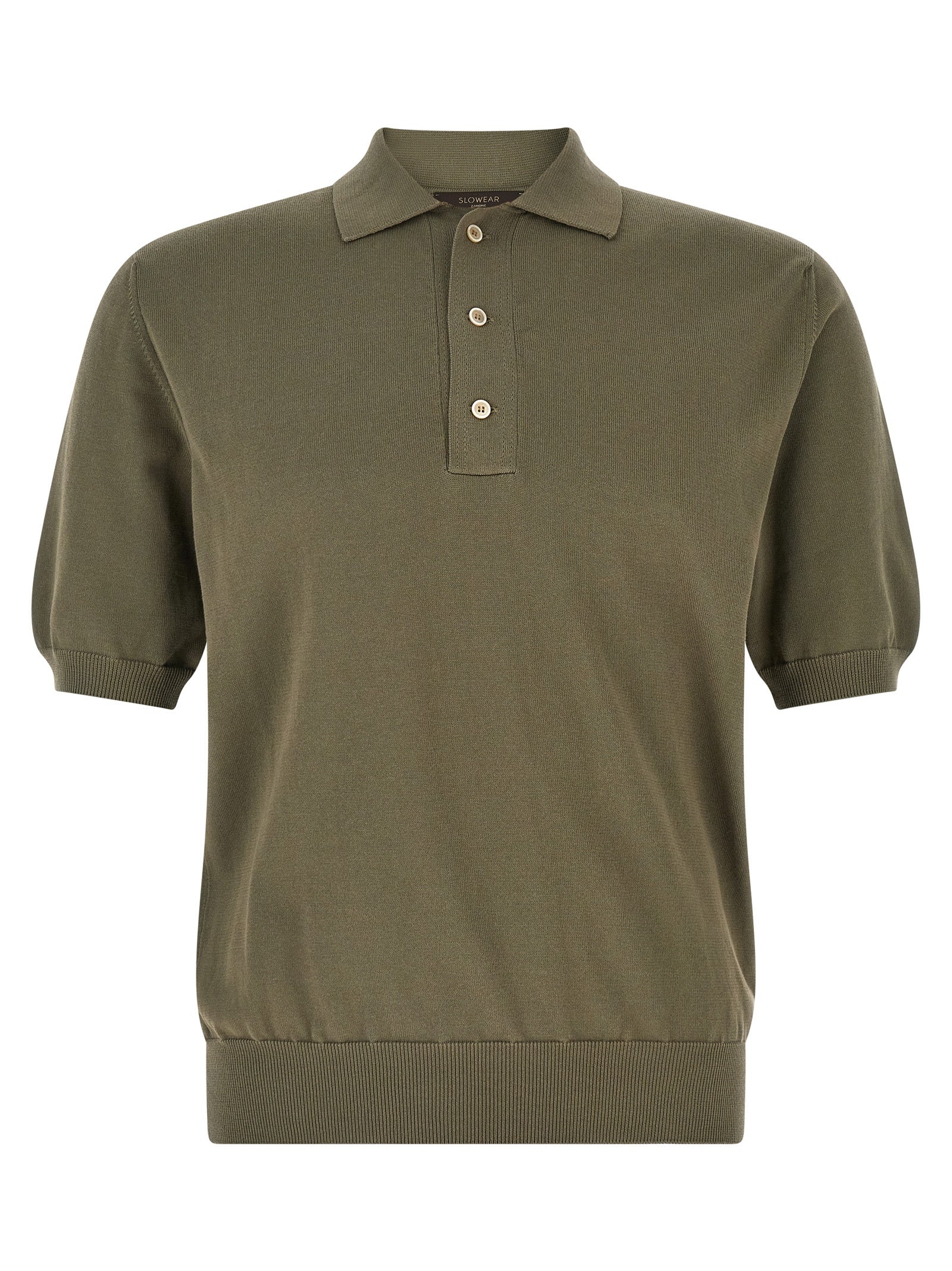 Zanone Cotton Knit Polo Shirt