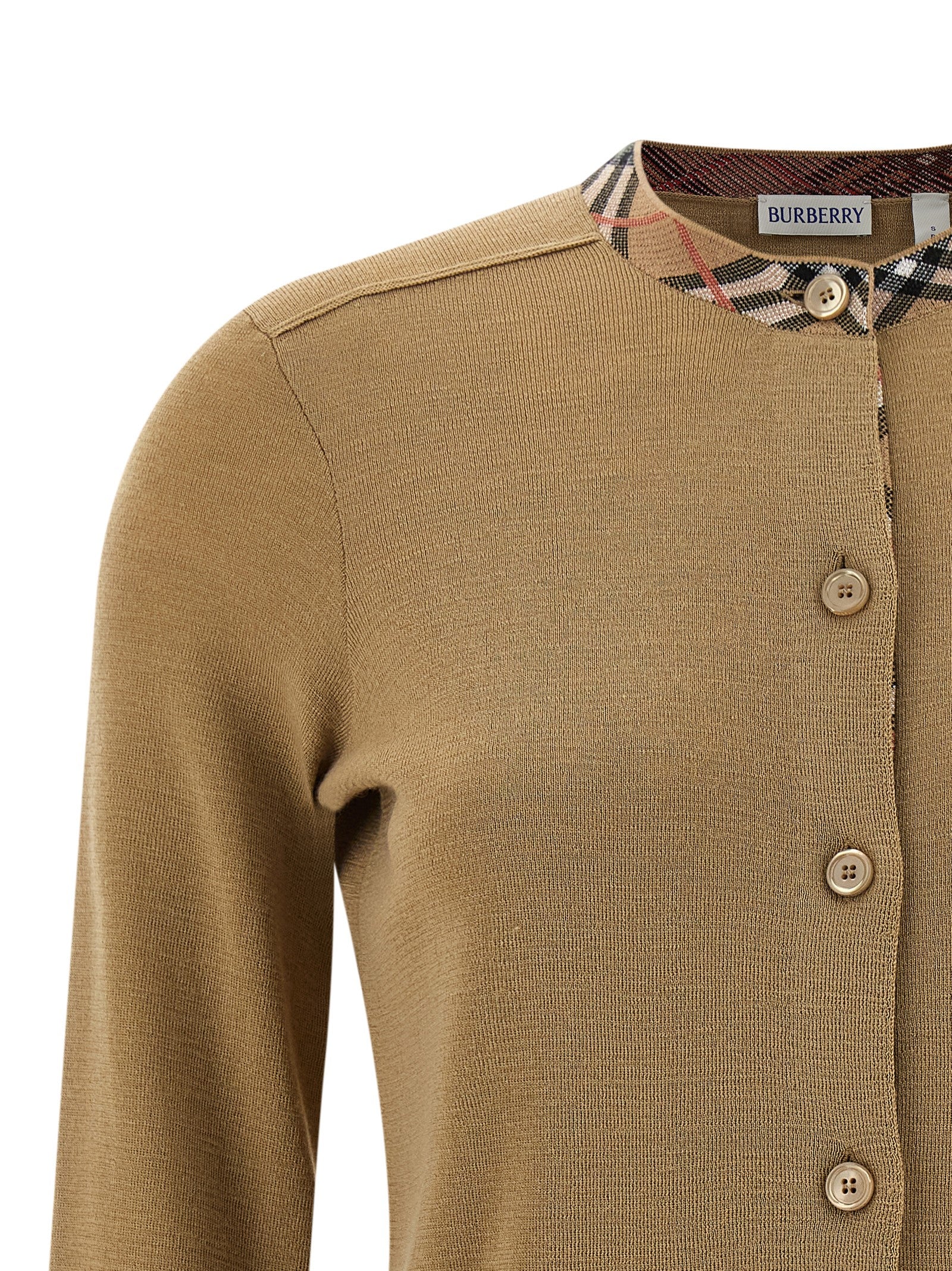 Burberry Check Insert Cardigan