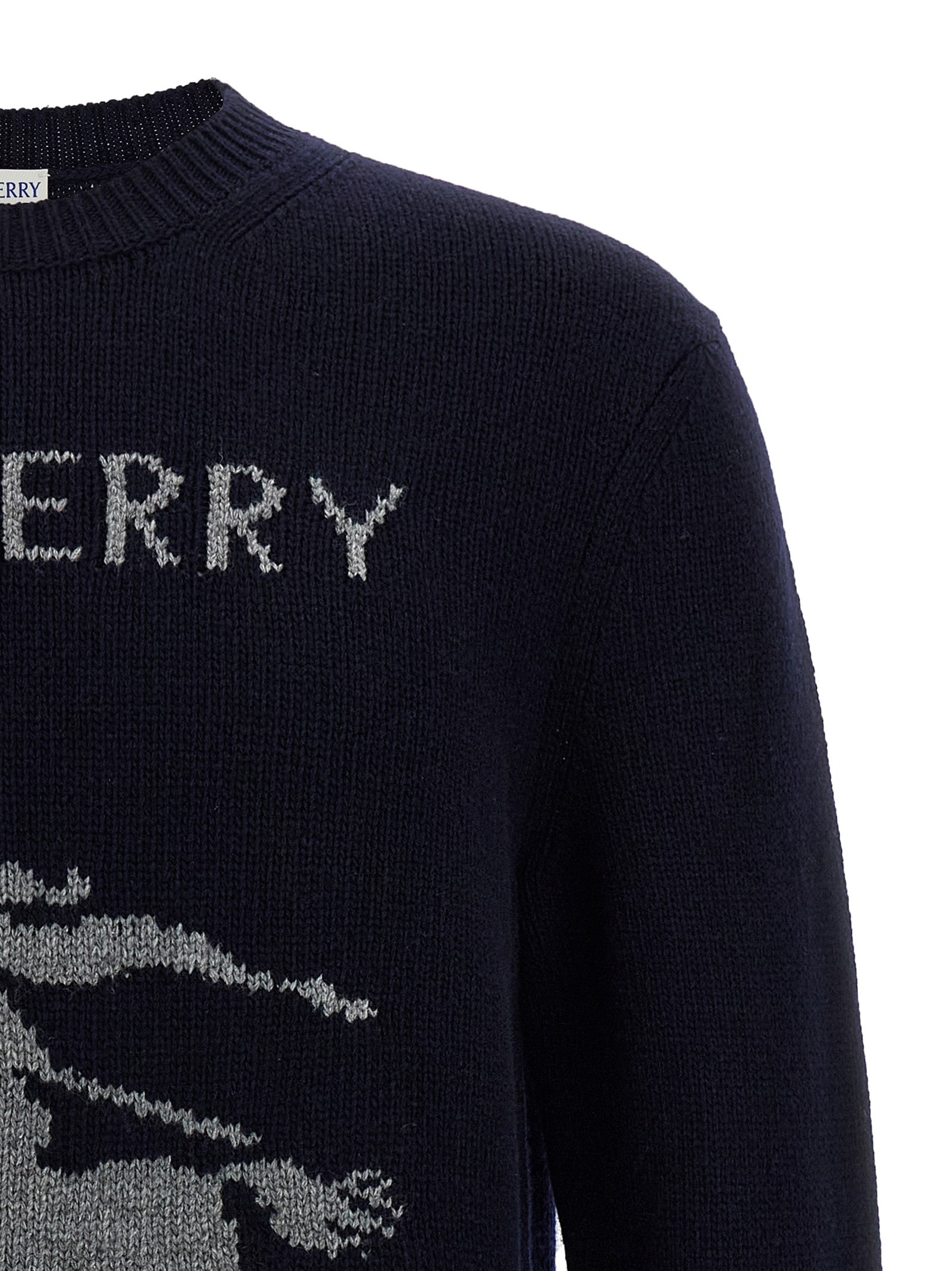 Burberry Logo Intarsia Sweater