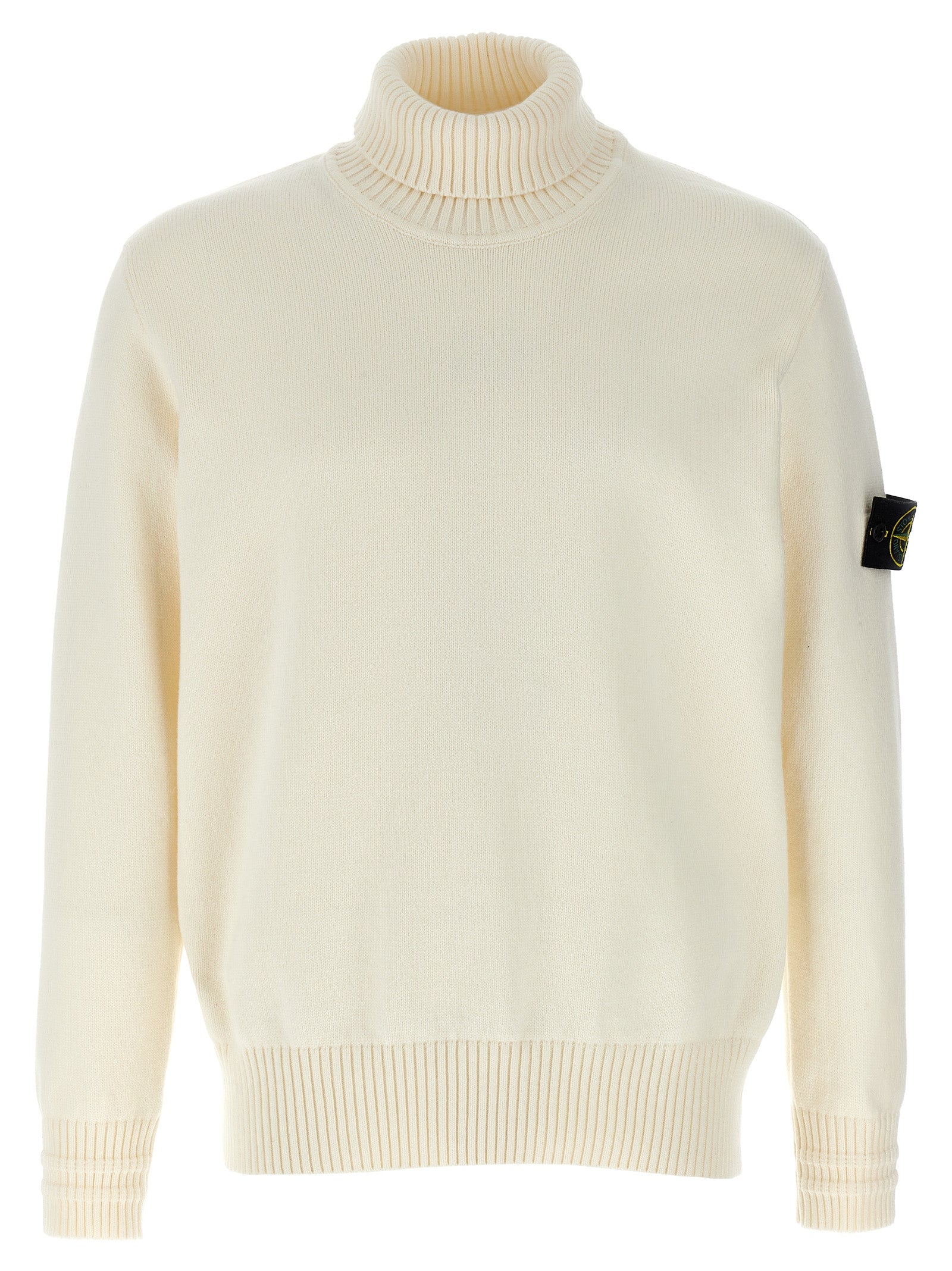 Stone Island Logo Badge Turtleneck Sweater