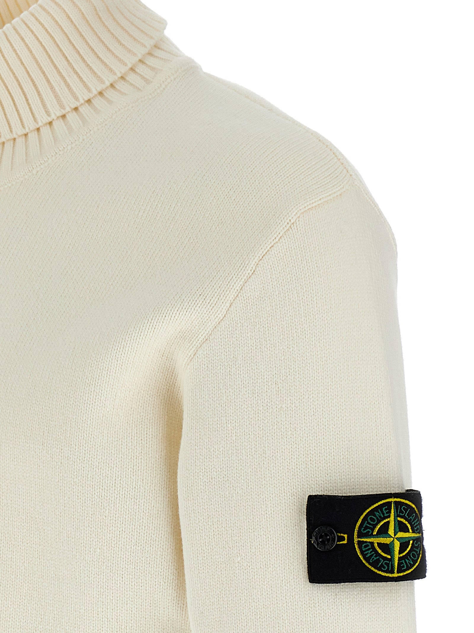 Stone Island Logo Badge Turtleneck Sweater