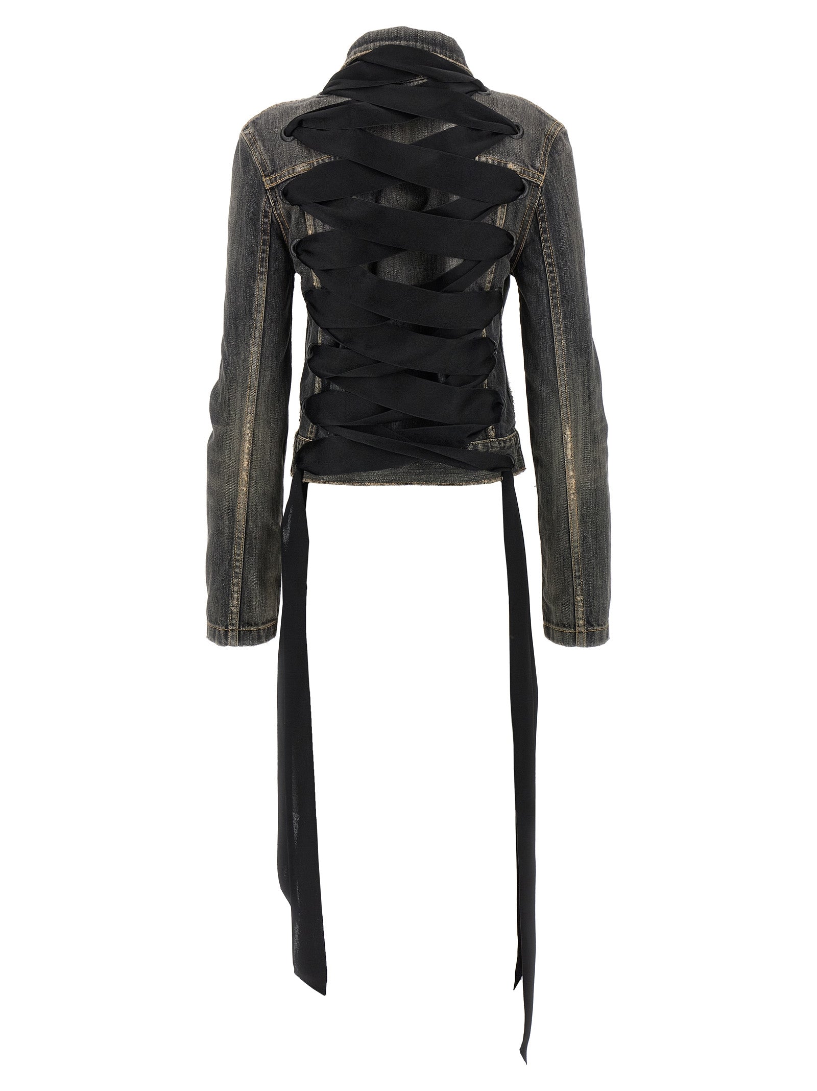 Balenciaga 'Lace Up' Denim Jacket