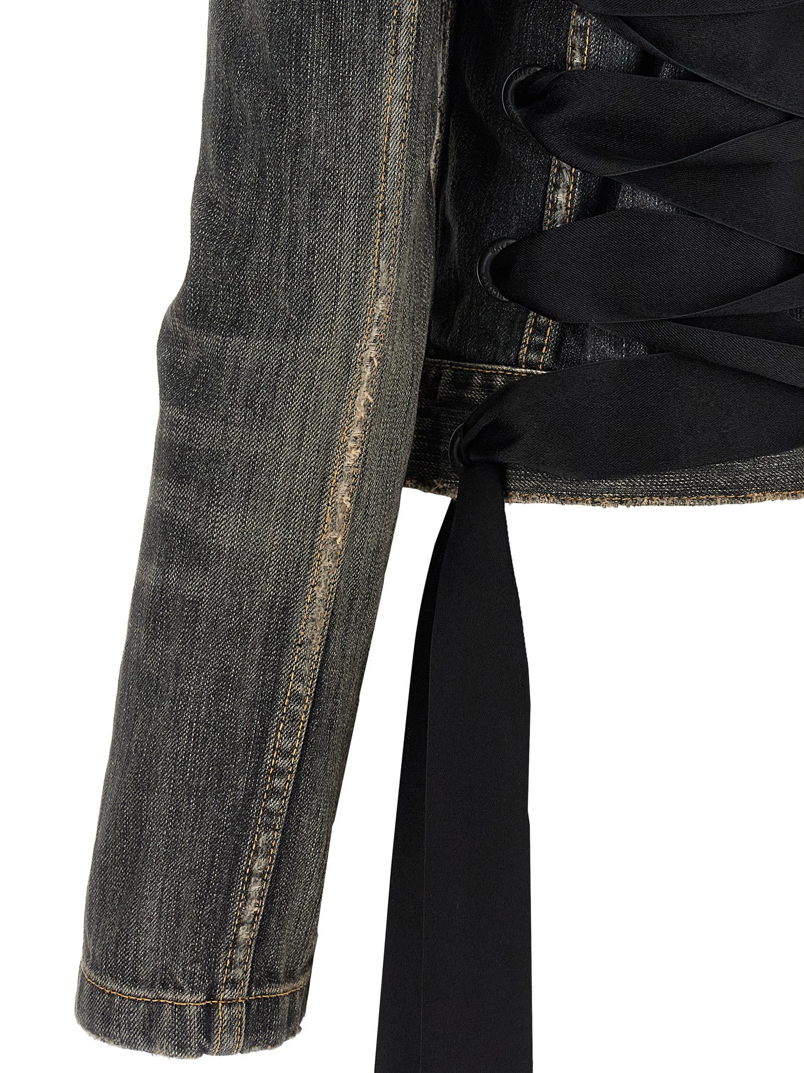 Balenciaga 'Lace Up' Denim Jacket