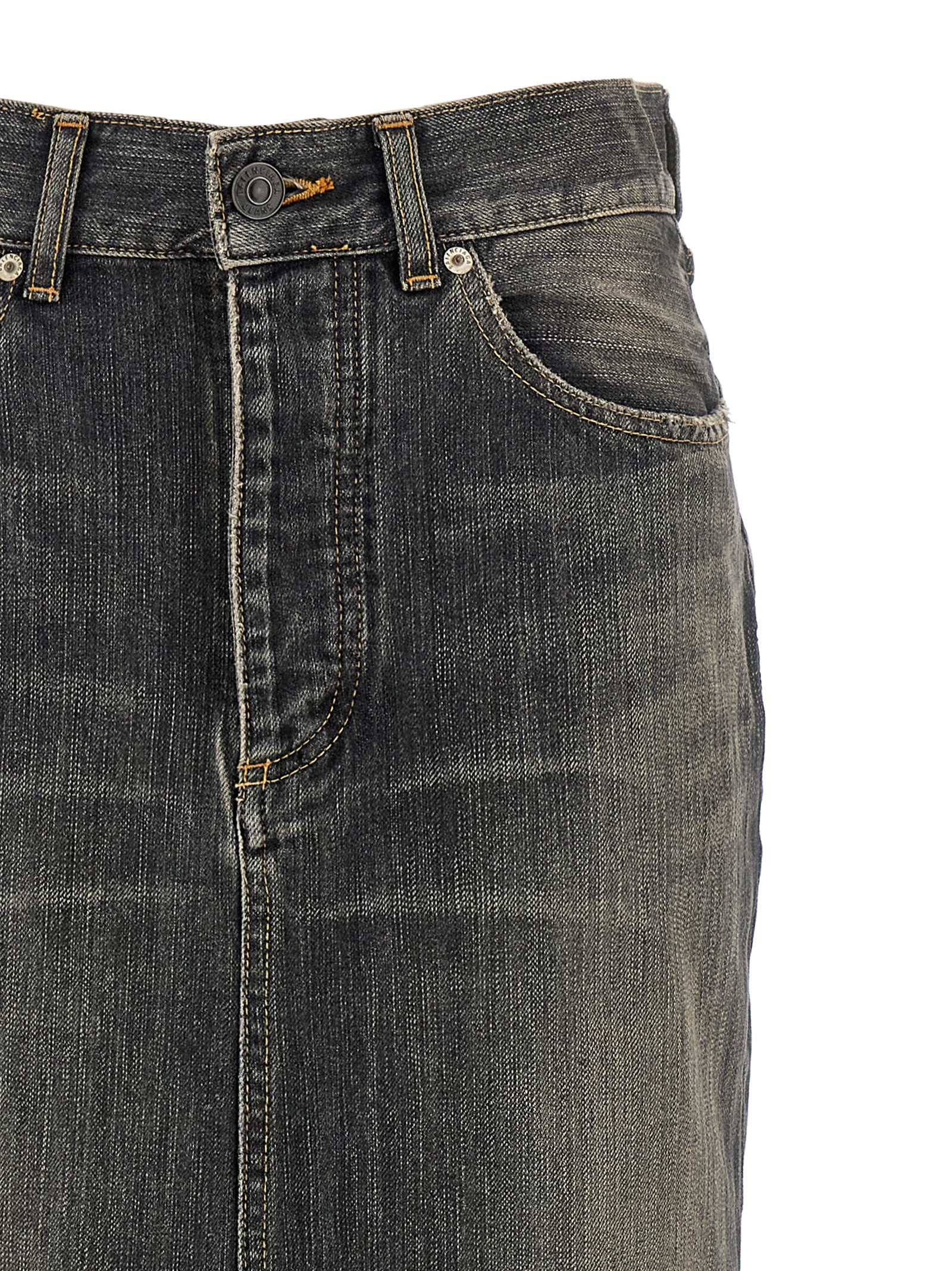 Balenciaga 'Lace Up' Denim Skirt