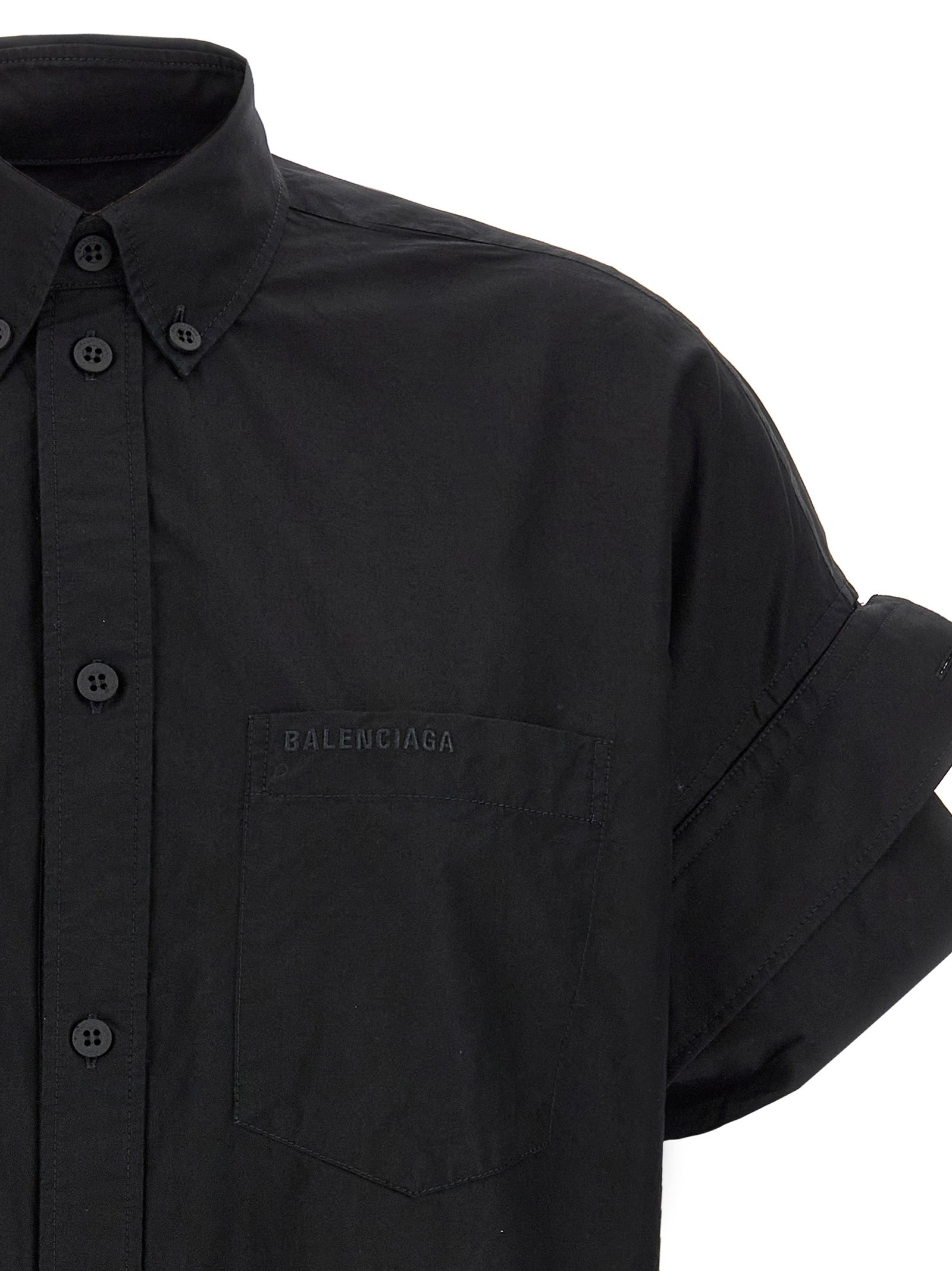 Balenciaga Turned-Up Cuffed Shirt