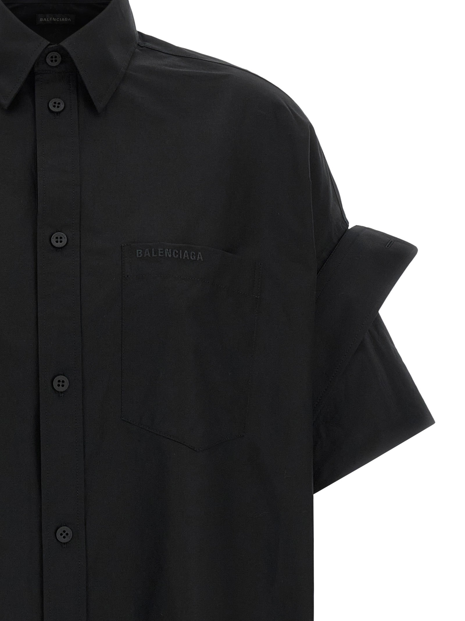 Balenciaga Turned-Up Cuffed Shirt